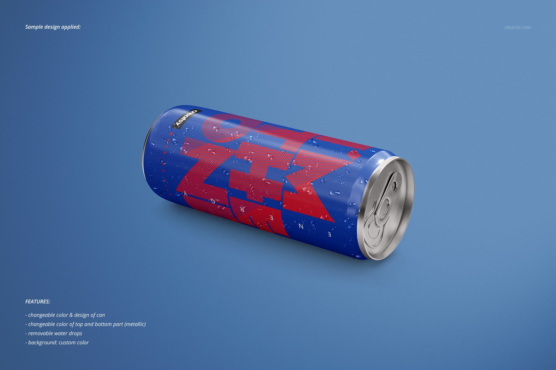 能量饮料啤酒易拉罐设计贴图样机素材 Energy Drink Can Mockup Set_img_2