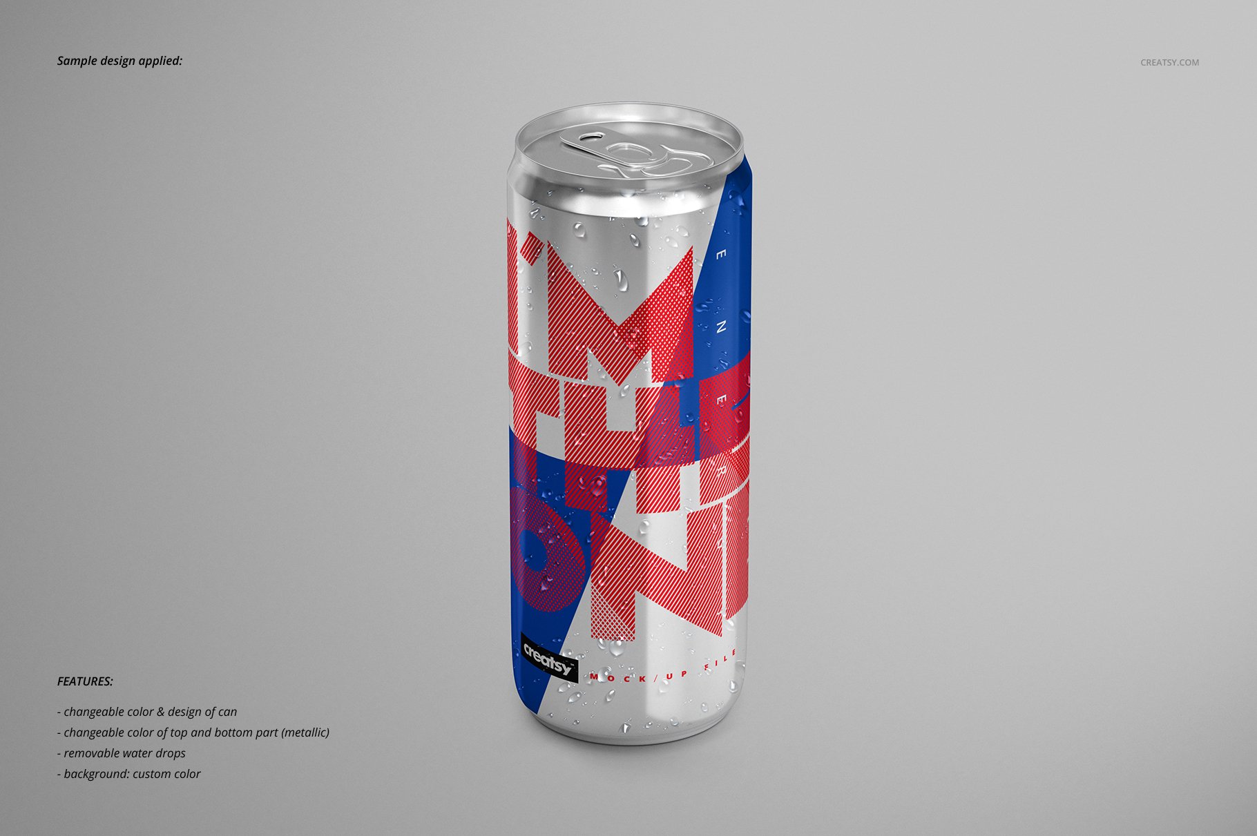 能量饮料啤酒易拉罐设计贴图样机素材 Energy Drink Can Mockup Set_img_2