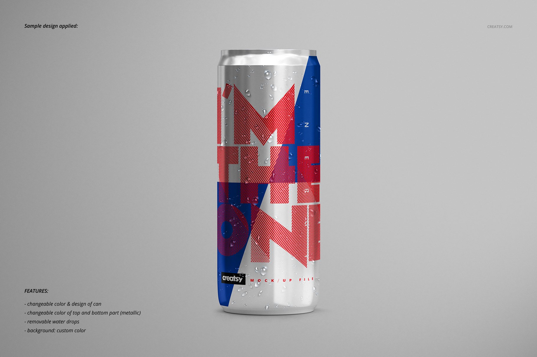 能量饮料啤酒易拉罐设计贴图样机素材 Energy Drink Can Mockup Set_img_2