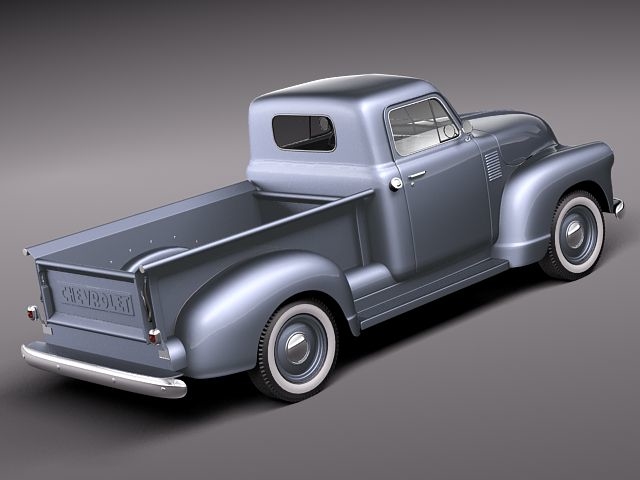 1950年雪佛兰皮卡外观设计3D模型素材 Chevrolet Pickup 1950 3D Model_img_2