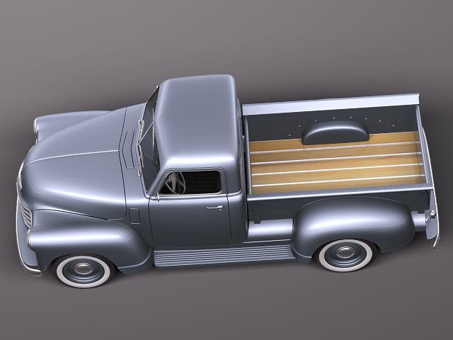 1950年雪佛兰皮卡外观设计3D模型素材 Chevrolet Pickup 1950 3D Model_img_2