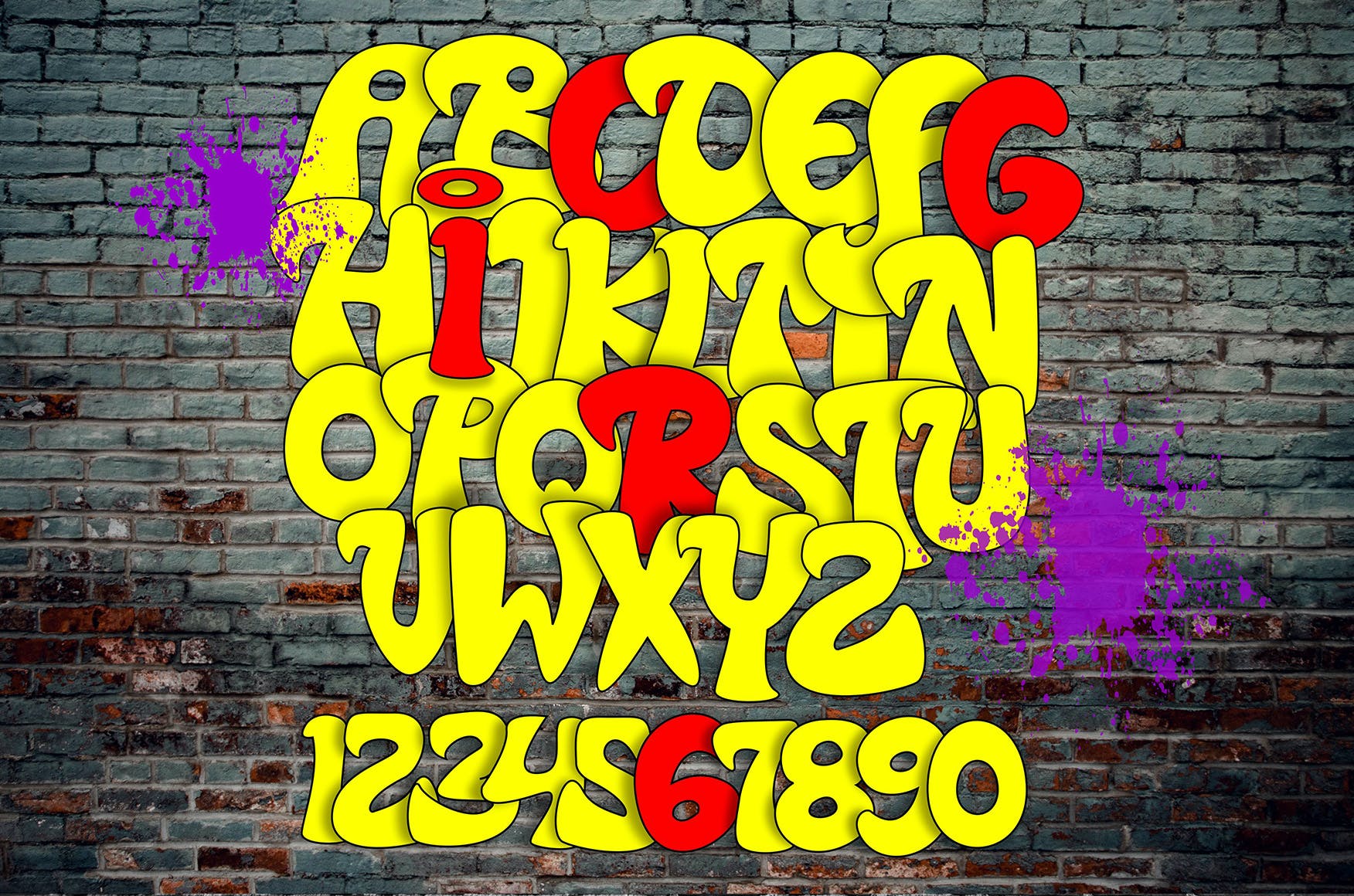 现代涂鸦风格标识服装广告设计装饰性英文字体 Grifin Rase - Urban Graffiti Font_img_2