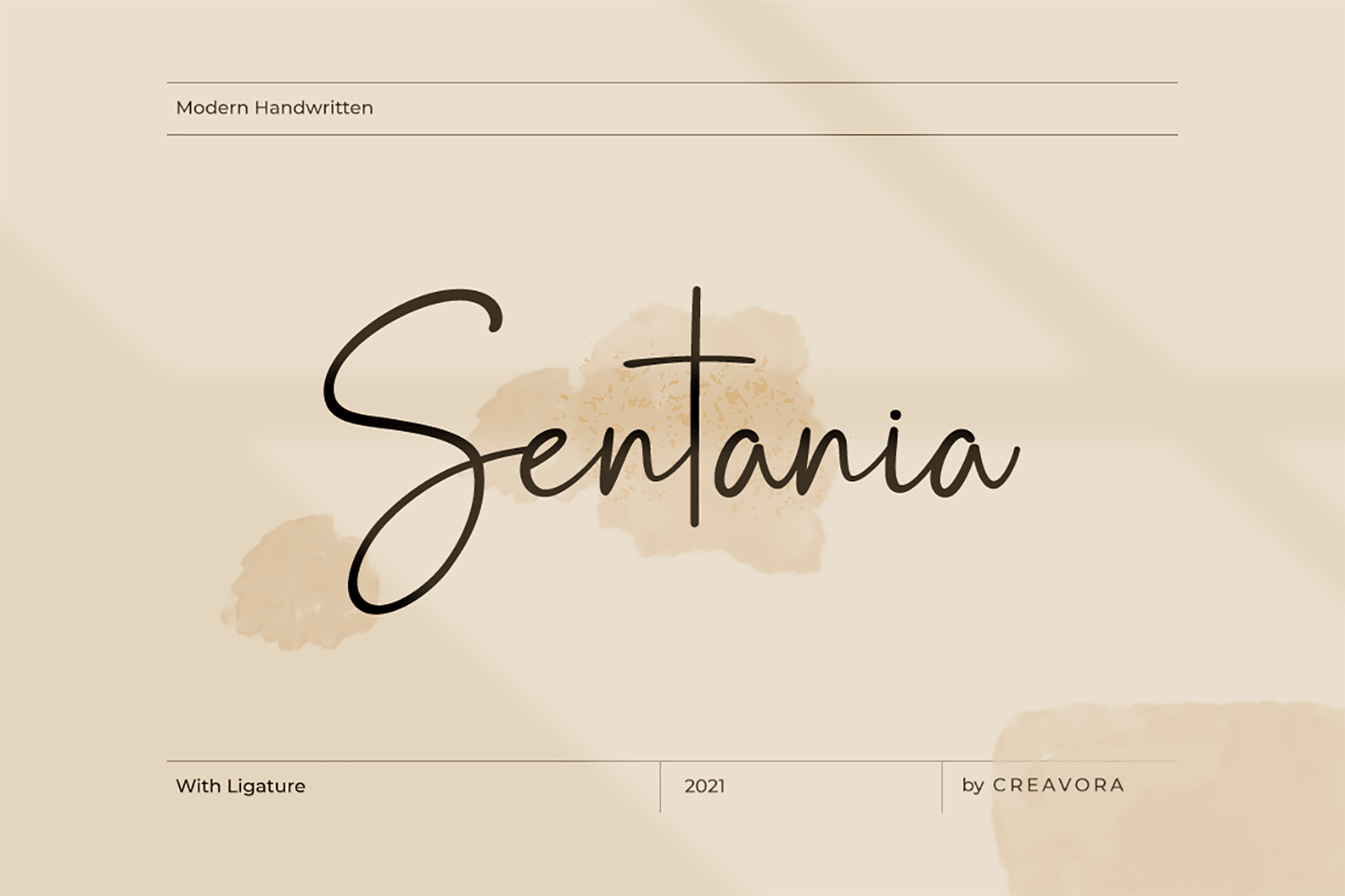 优雅杂志海报徽标logo设计手写英文字体素材 Sentania Handwriting Font_img_2