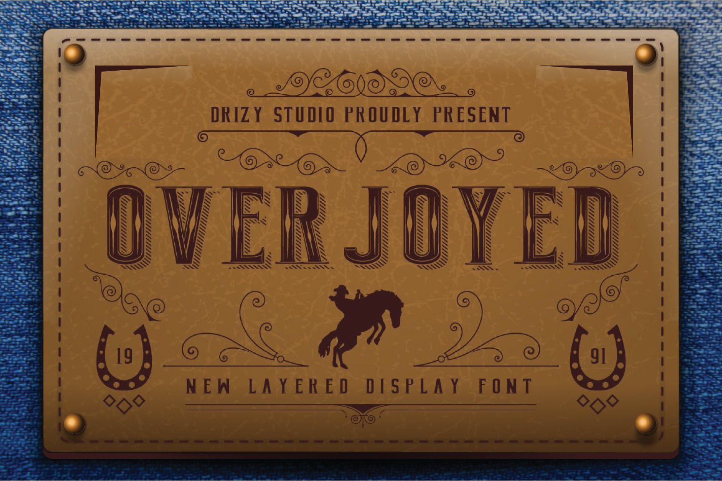 现代海报包装徽标logo设计衬线英文字体素材 Overjoyed_img_2