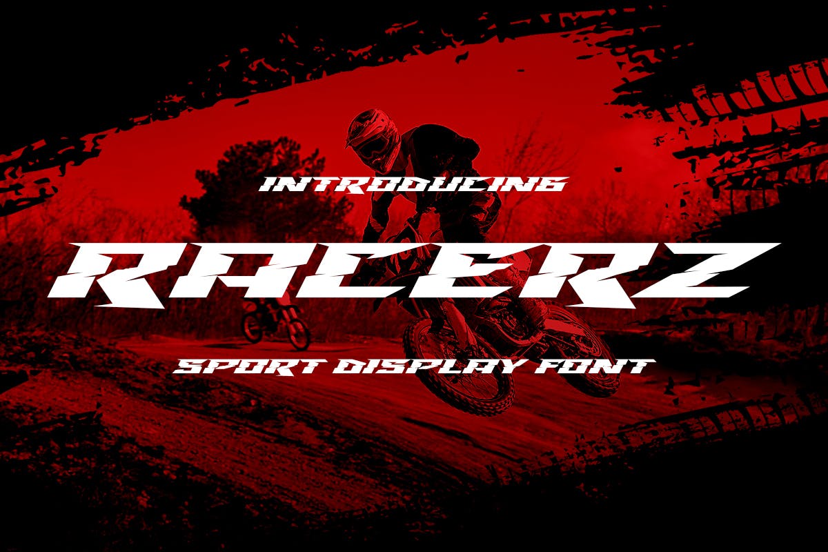 时尚杂志标题包装设计无衬线英文字体素材 Racerz - Sport Display_img_2