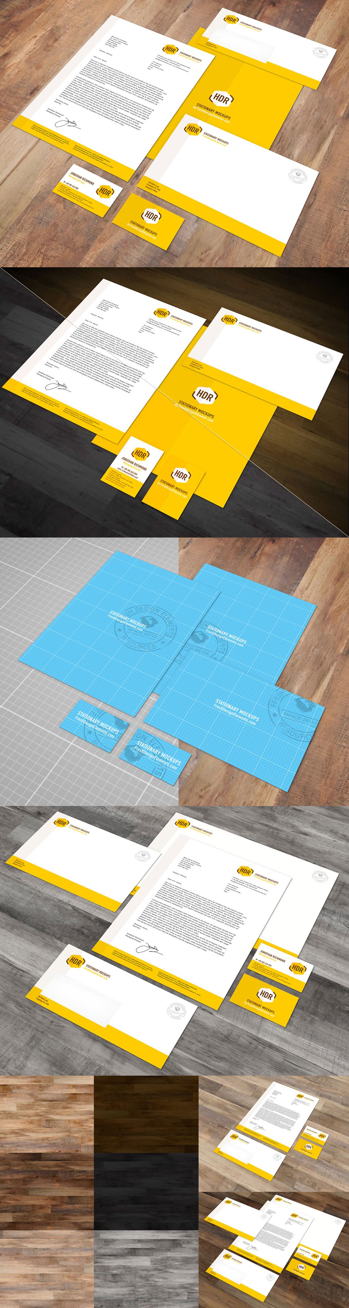 欧式规格品牌Logo设计办公用品贴图样机模板 Euro Stationary Mockup Vol. 1_img_2