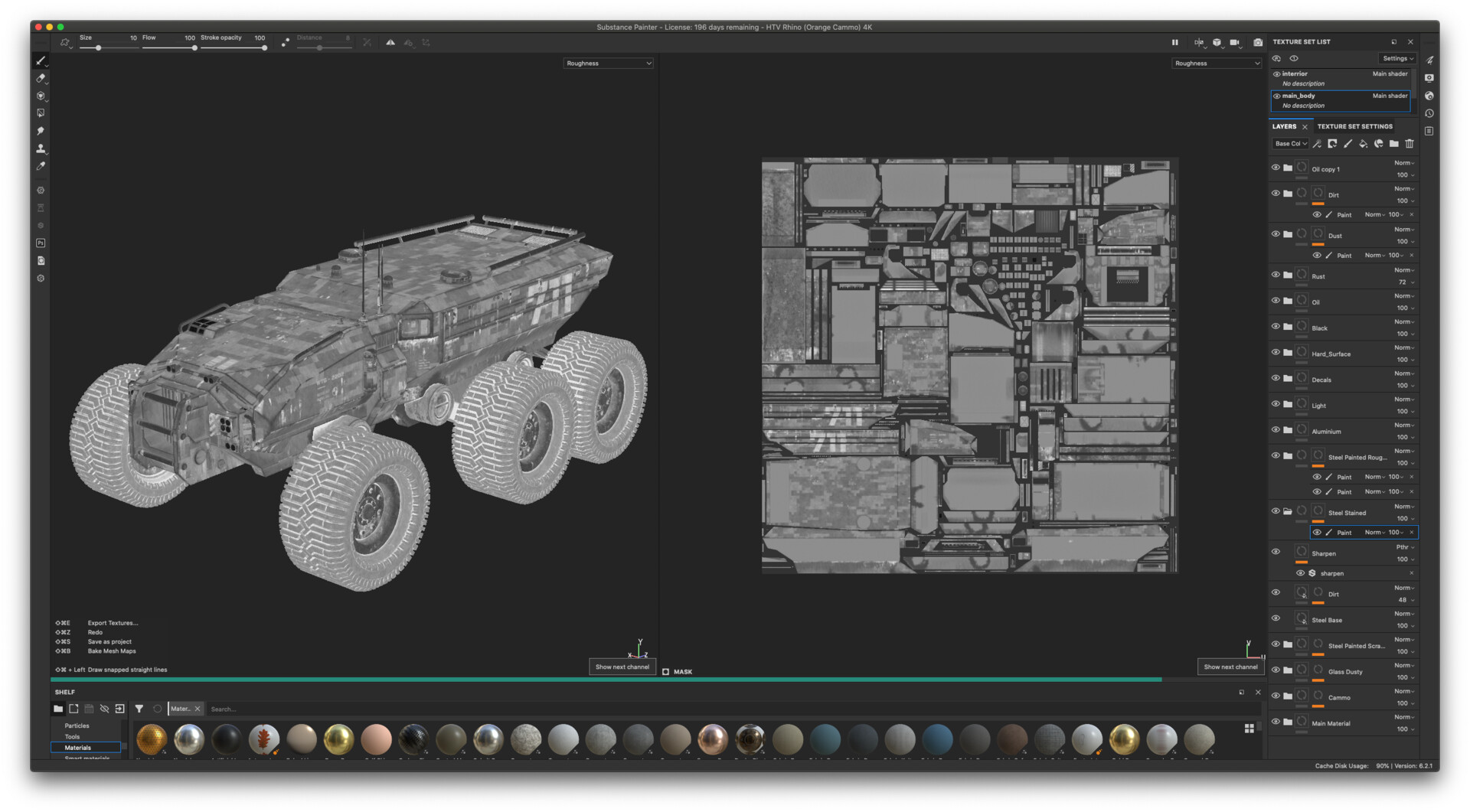 未来科幻技术军用运输机车3D模型 Sci-fi Technical Transporter_img_2