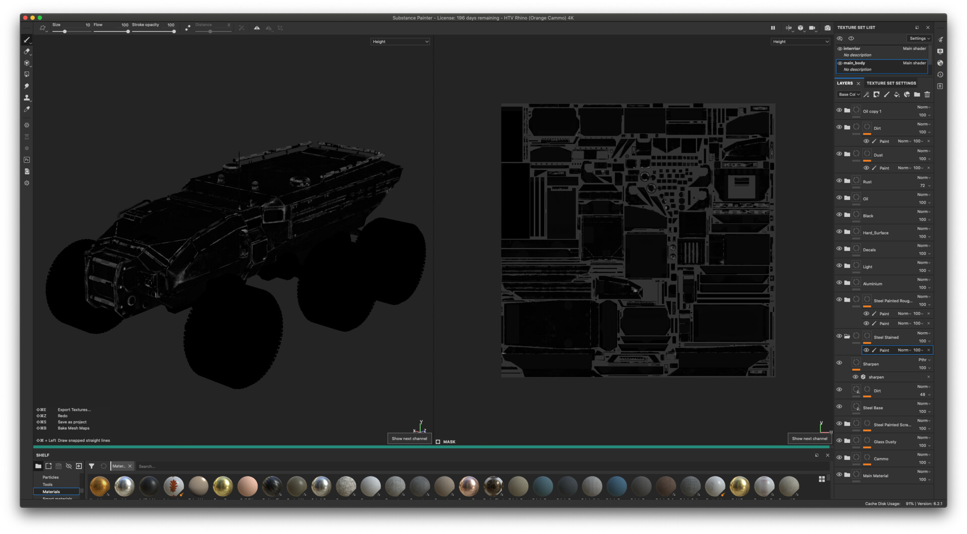 未来科幻技术军用运输机车3D模型 Sci-fi Technical Transporter_img_2