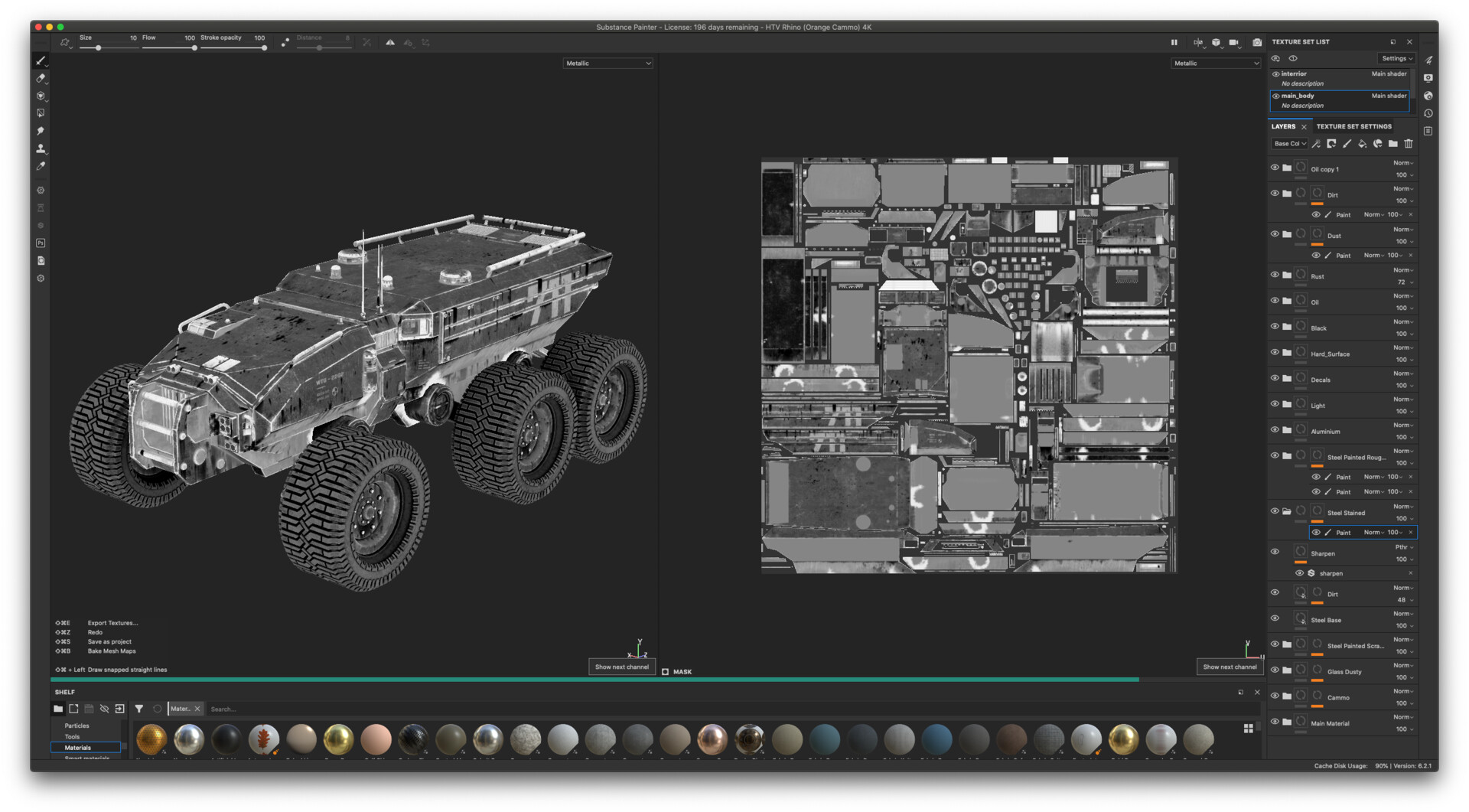 未来科幻技术军用运输机车3D模型 Sci-fi Technical Transporter_img_2