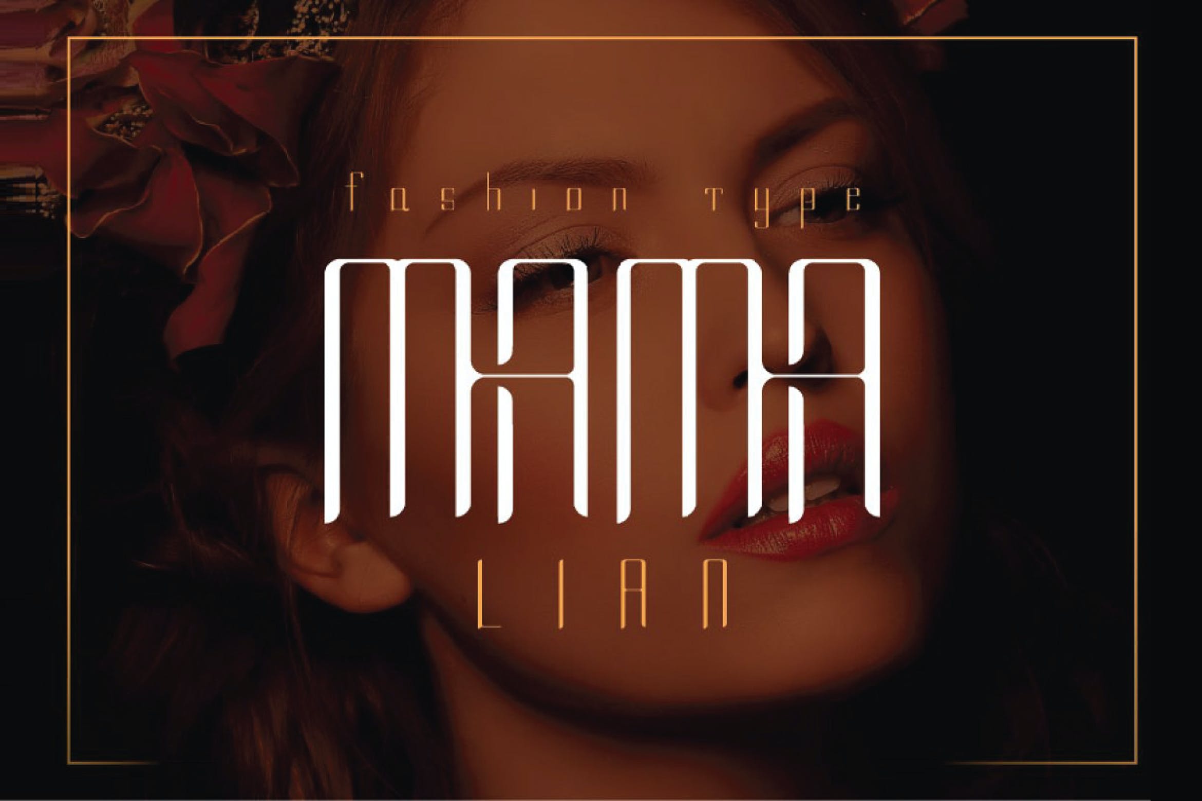 现代简约杂志海报徽标logo设计无衬线英文字体 Mama Lian_img_2