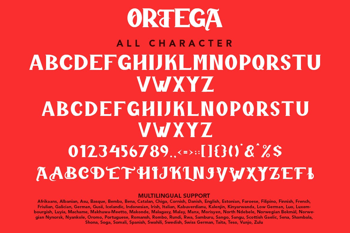 现代潮流海报徽章标识设计无衬线英文字体 Ortega - Horror Sans Serif Typeface_img_2