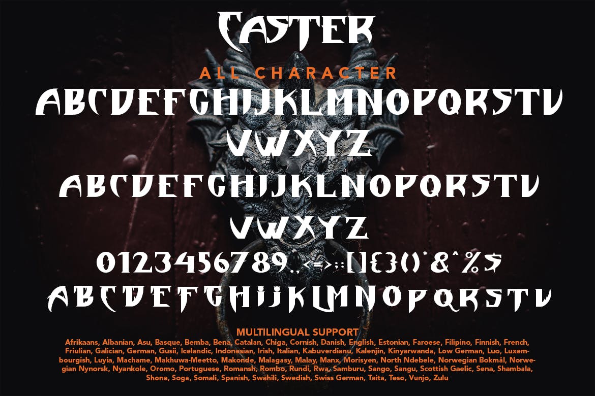 现代潮流海报标识徽章设计装饰性英文字体素材 Caster - A Display Type_img_2