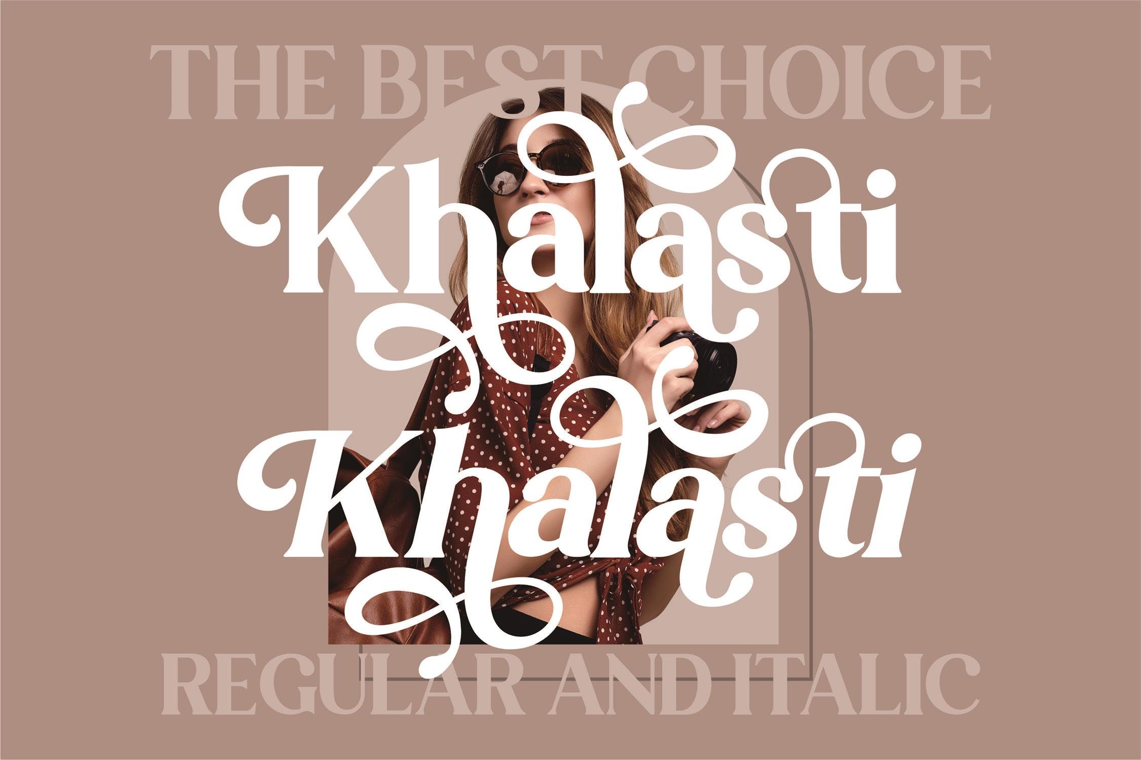 现代优雅海报品牌项目设计衬线英文字体素材 Khalasti Serif LS_img_2