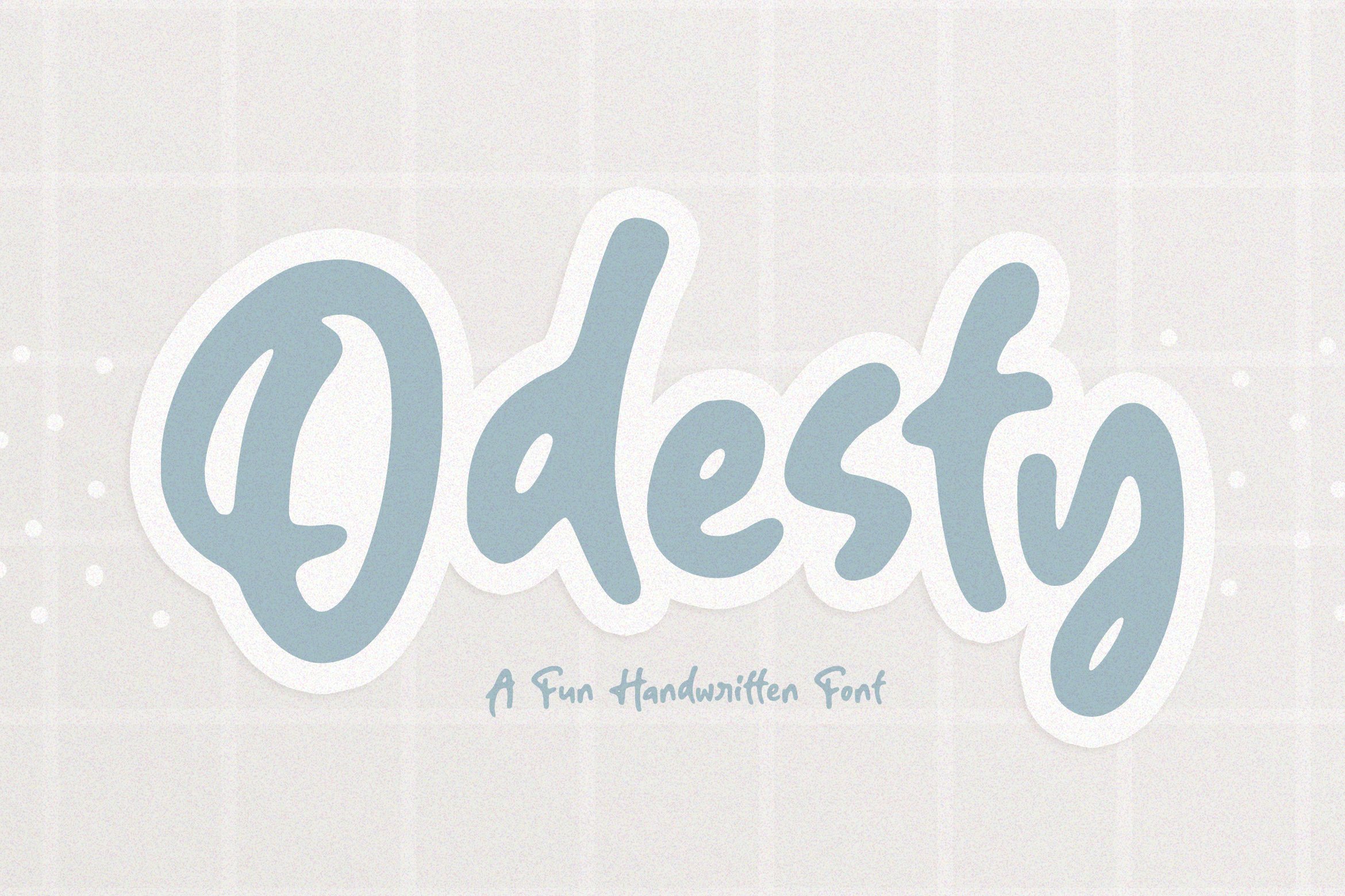 有趣品牌徽标Logo海报标题手写英文字体素材 Odesty Font_img_2