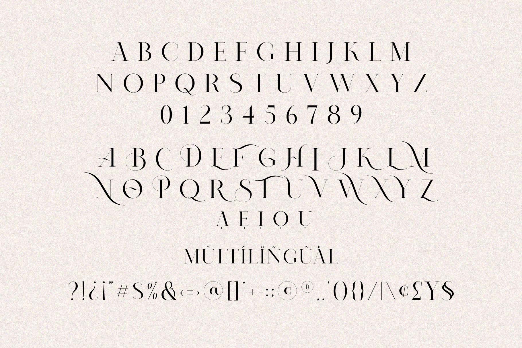 时尚优雅杂志标题徽标Logo衬线英文字体素材 NOMARK - Ligature Typeface_img_2