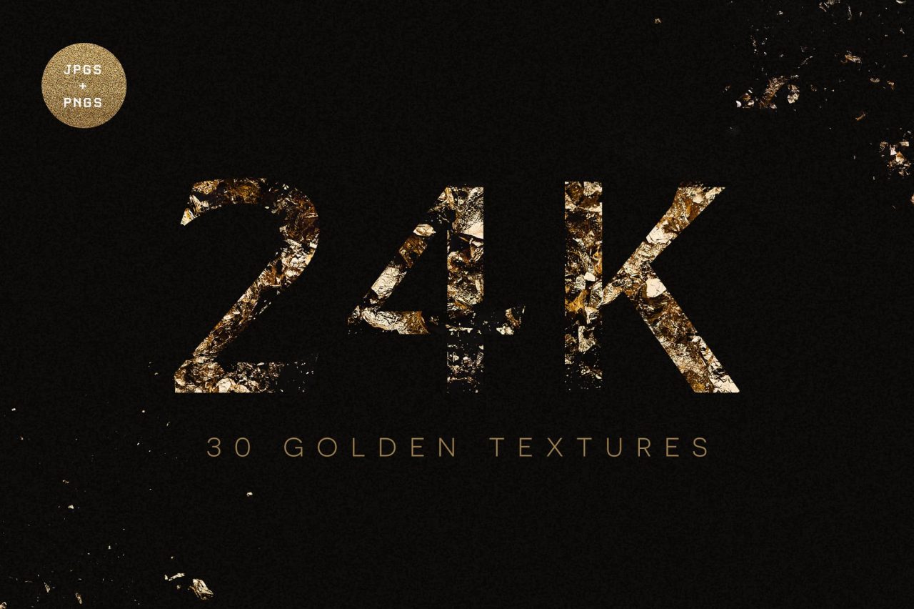 潮流24K黄金材质纹理创意海报设计背景图片素材 Studio Innate - 24K - Golden Texture Pack_img_2