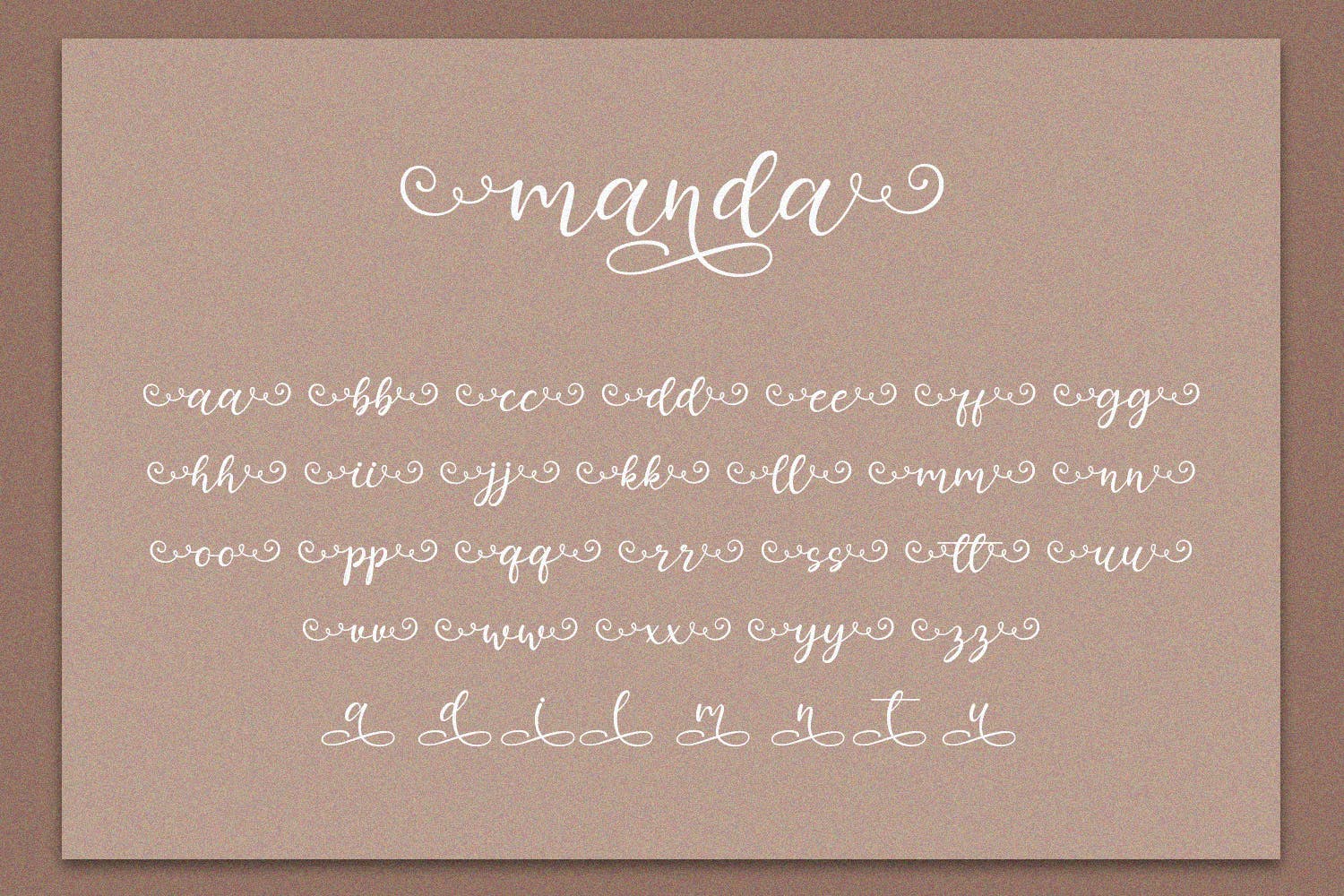 现代品牌海报标志设计手写英文字体素材 Manda - Modern Calligraphy Font_img_2