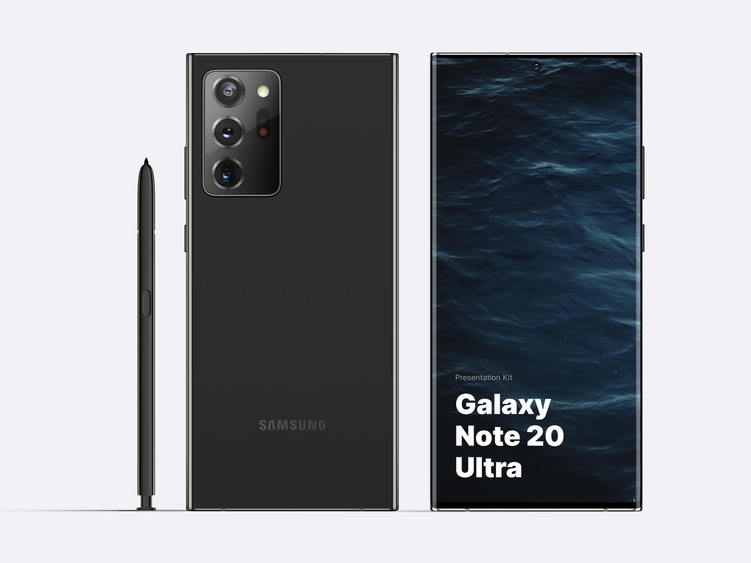 32款三星Galaxy Note 20手机屏幕演示样机模板 Galaxy Note 20 Ultra Mockups_img_2