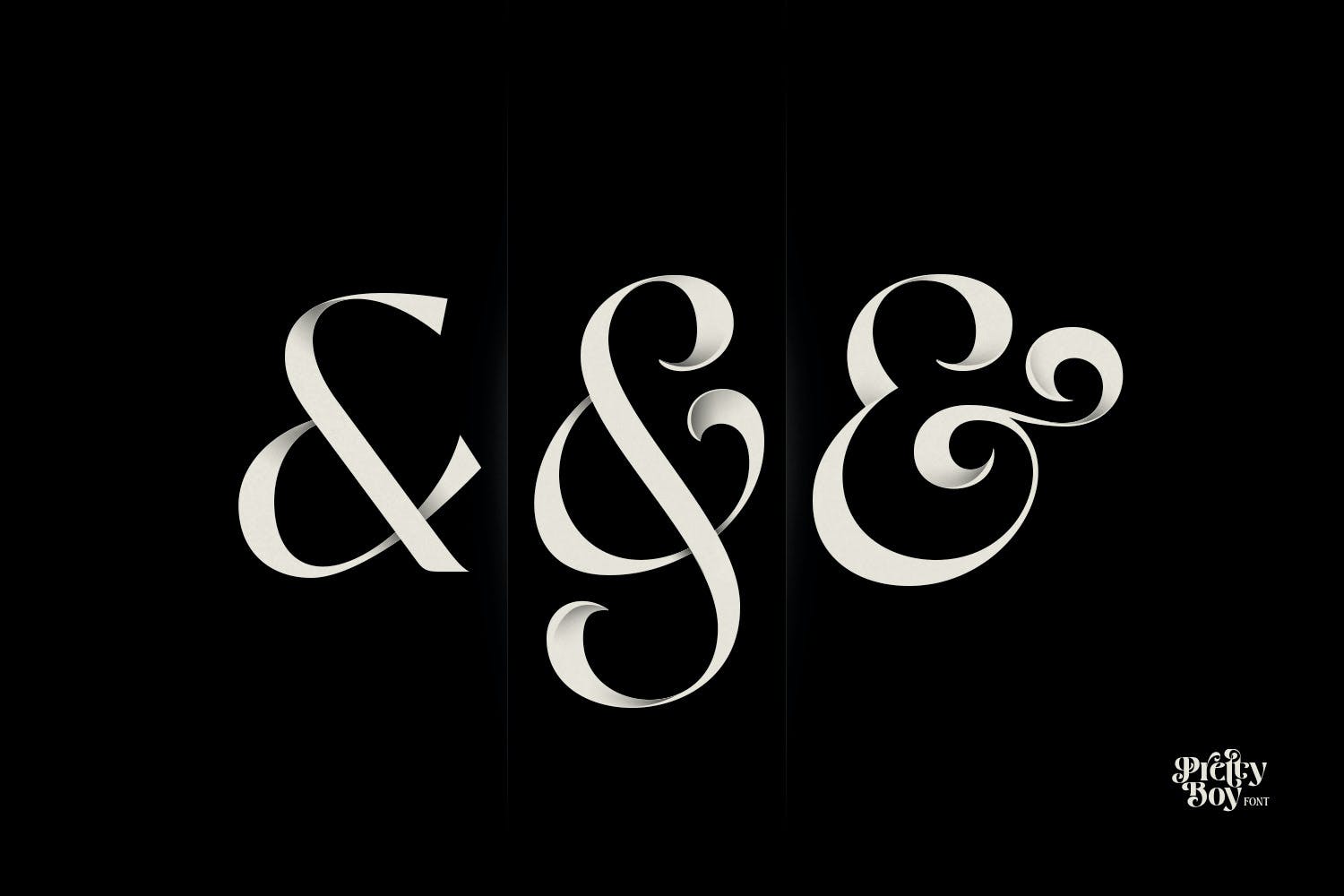 复古优雅品牌标题徽标logo设计衬线英文字体素材 Pretty Boy  Decorative serif family_img_2