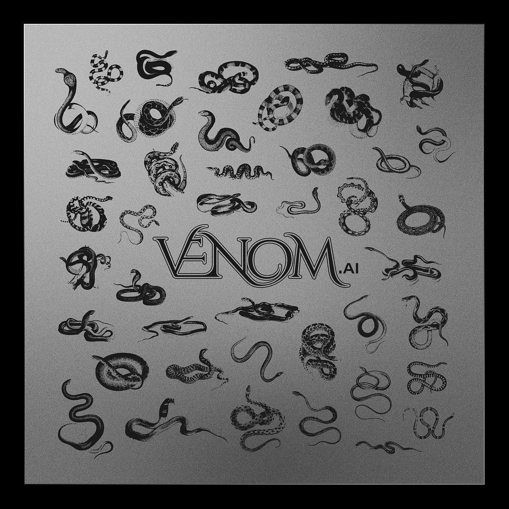 潮流暗黑朋克风格动物蛇AI矢量插画设计素材 Venom Pack_img_2