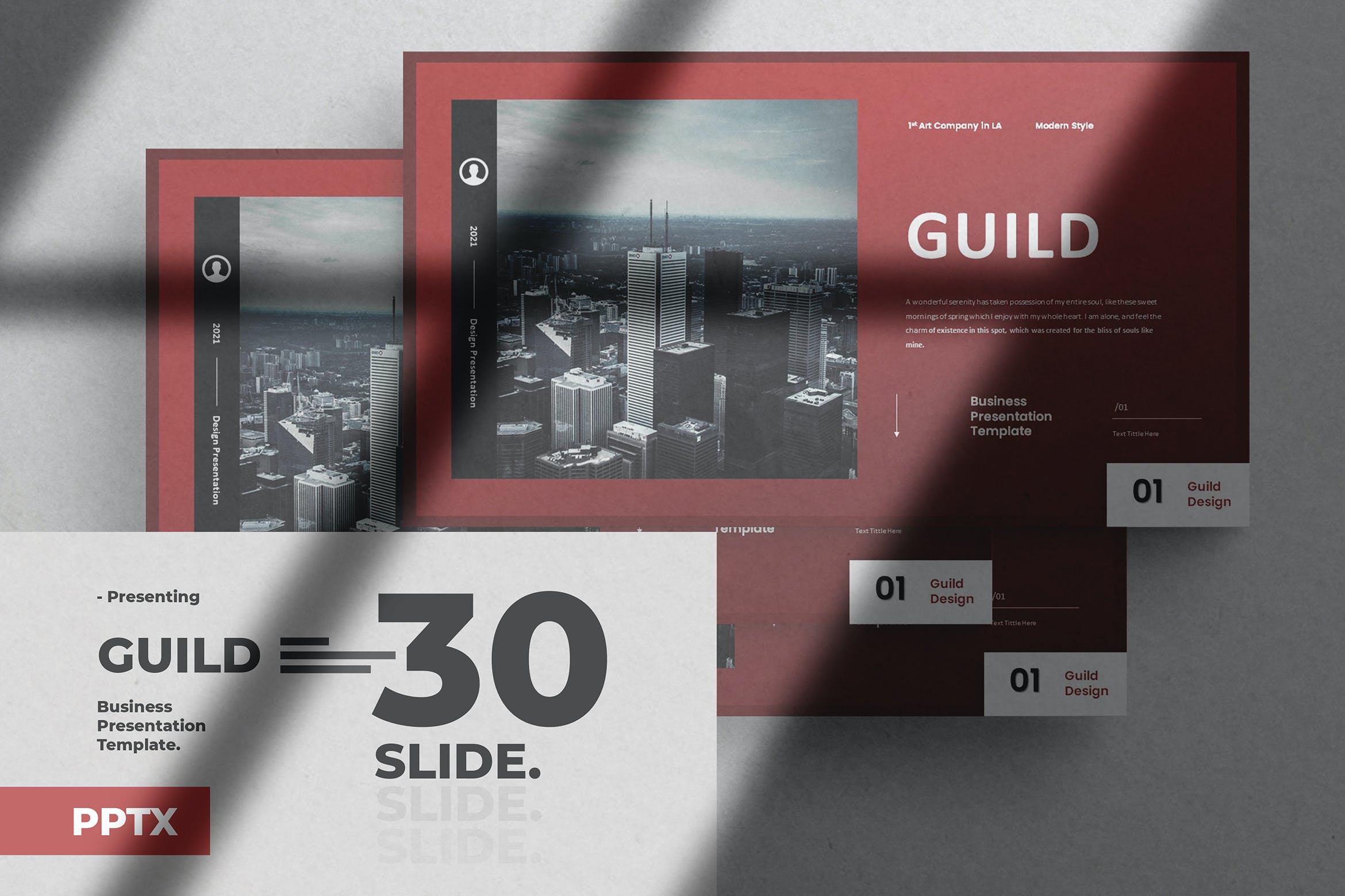 现代简约企业商务营销策划图文排版设计ppt模板 Guild - Business Presentation PowerPoint Template_img_2