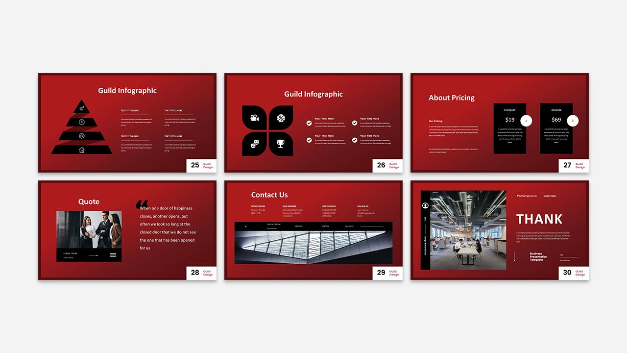 现代简约企业商务营销策划图文排版设计ppt模板 Guild - Business Presentation PowerPoint Template_img_2