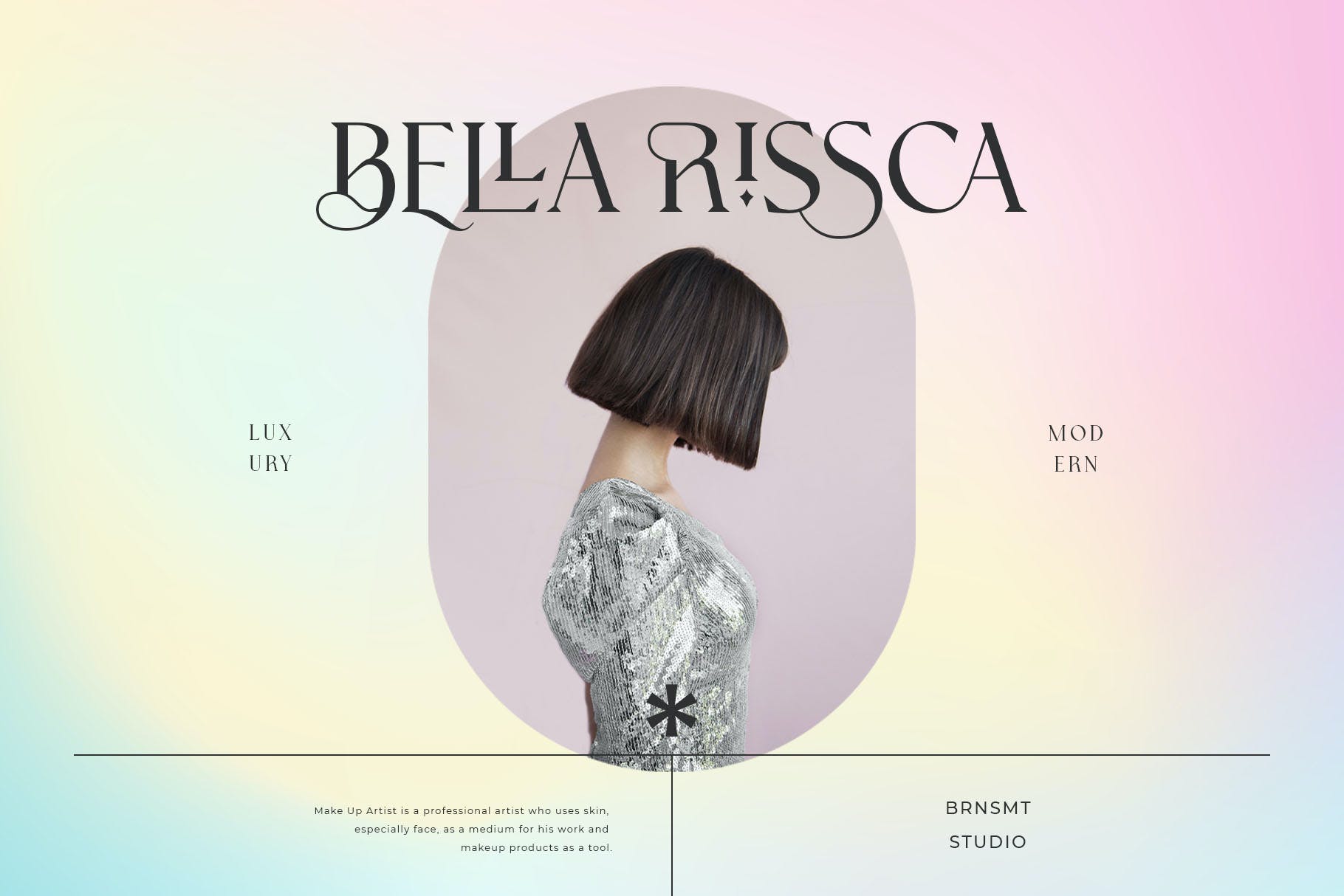 现代优雅品牌邀请函徽标logo设计衬线英文字体素材 Nissma - Modern Ligature Serif_img_2