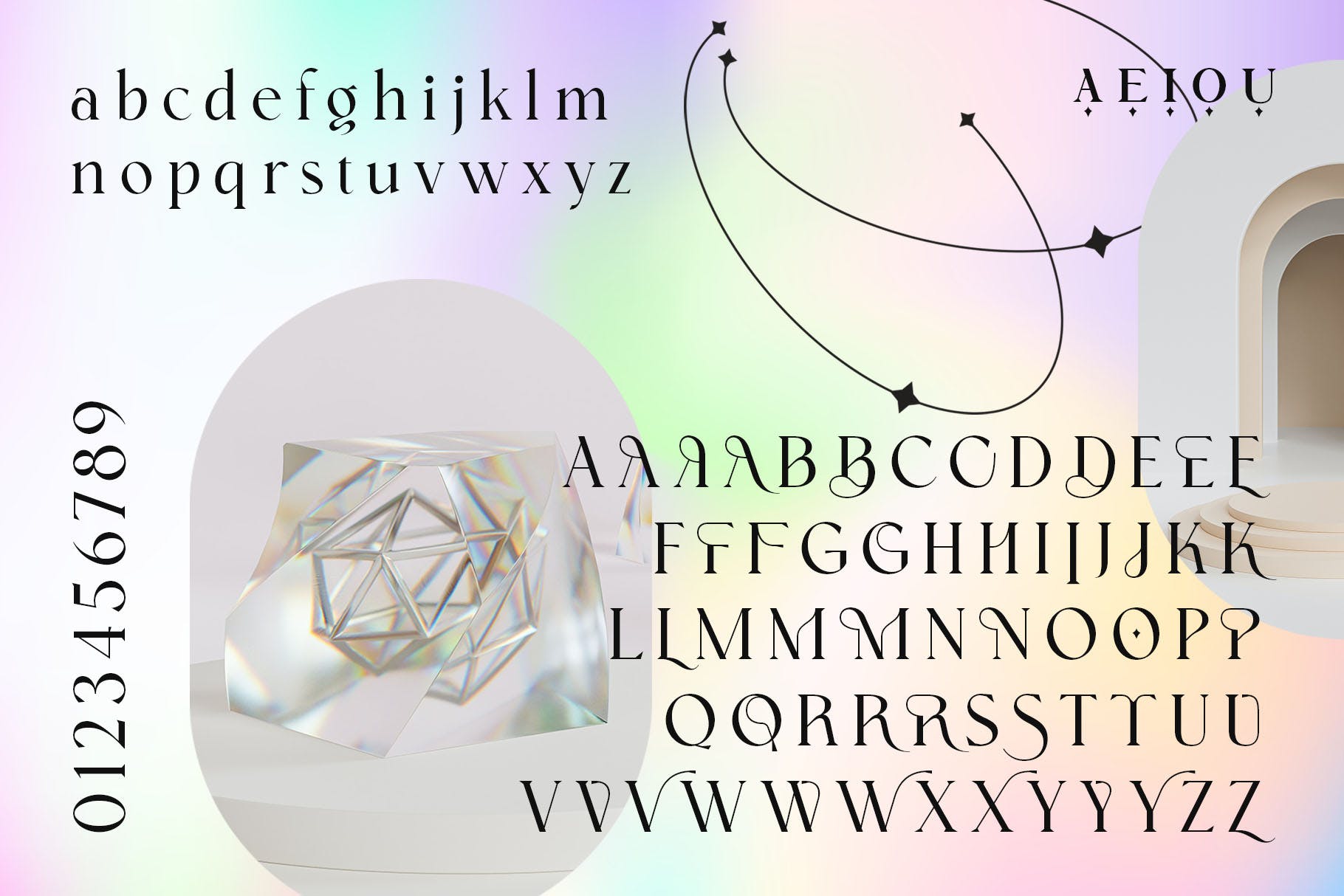 现代优雅品牌邀请函徽标logo设计衬线英文字体素材 Nissma - Modern Ligature Serif_img_2