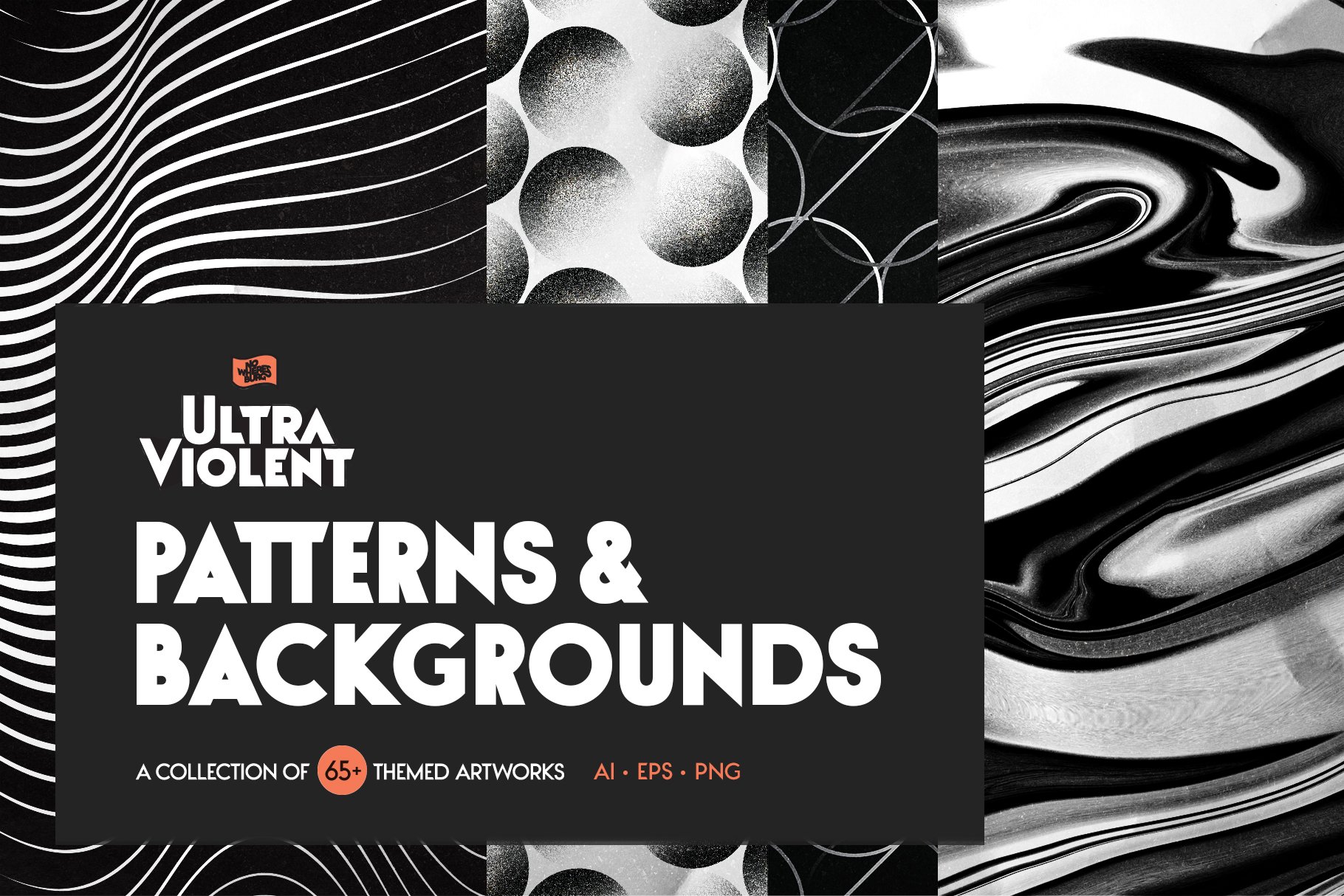 潮流创意复古抽象几何堆叠效果背景纹理矢量设计素材 NWBUV – Patterns & Backgrounds_img_2