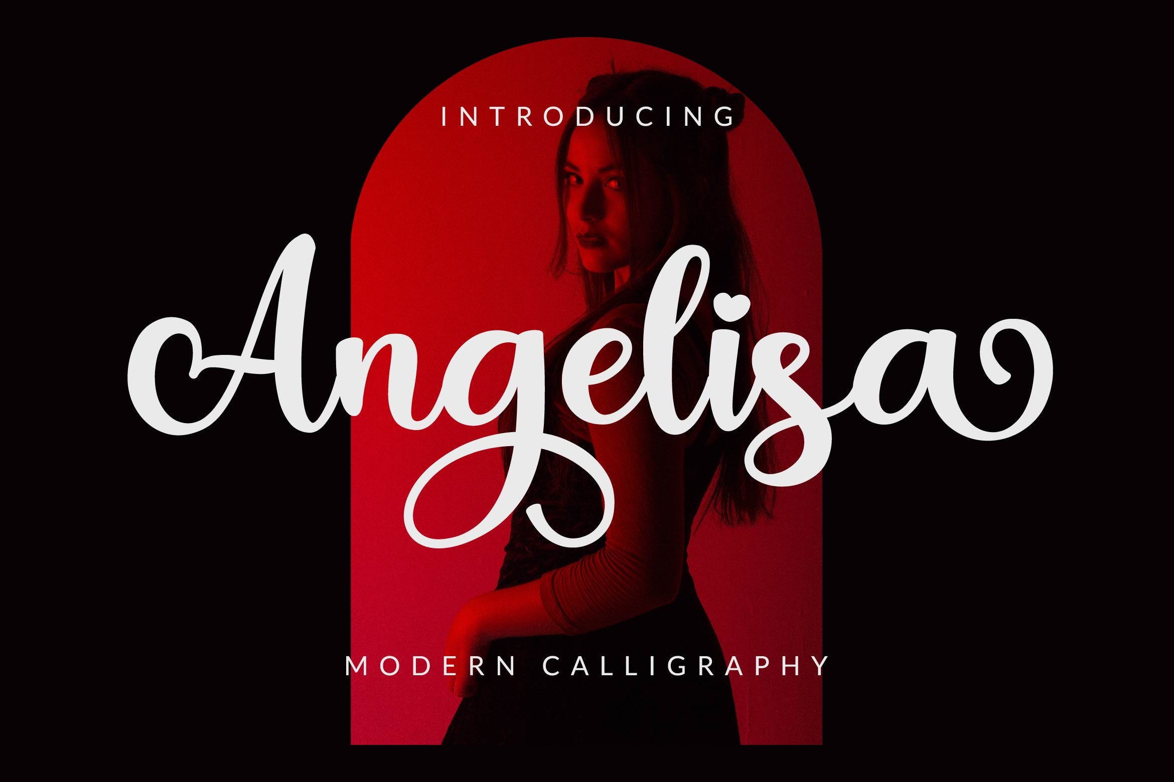 现代时尚杂志海报徽标logo设计手写英文字体素材 Angelisa_img_2