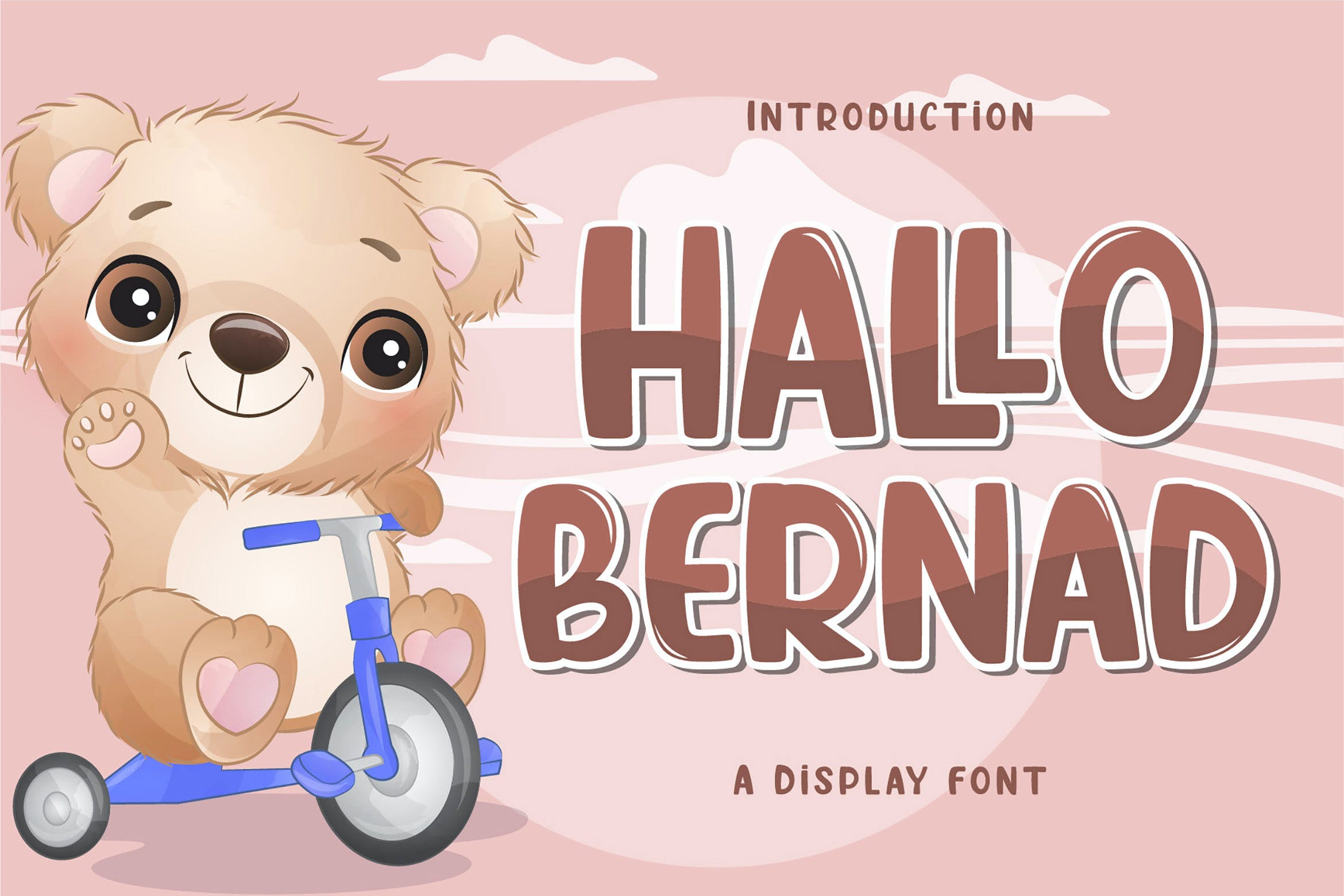 可爱卡通标签摄影徽标logo设计衬线英文字体素材 Hallo Bernad - Handcraft Display Font_img_2