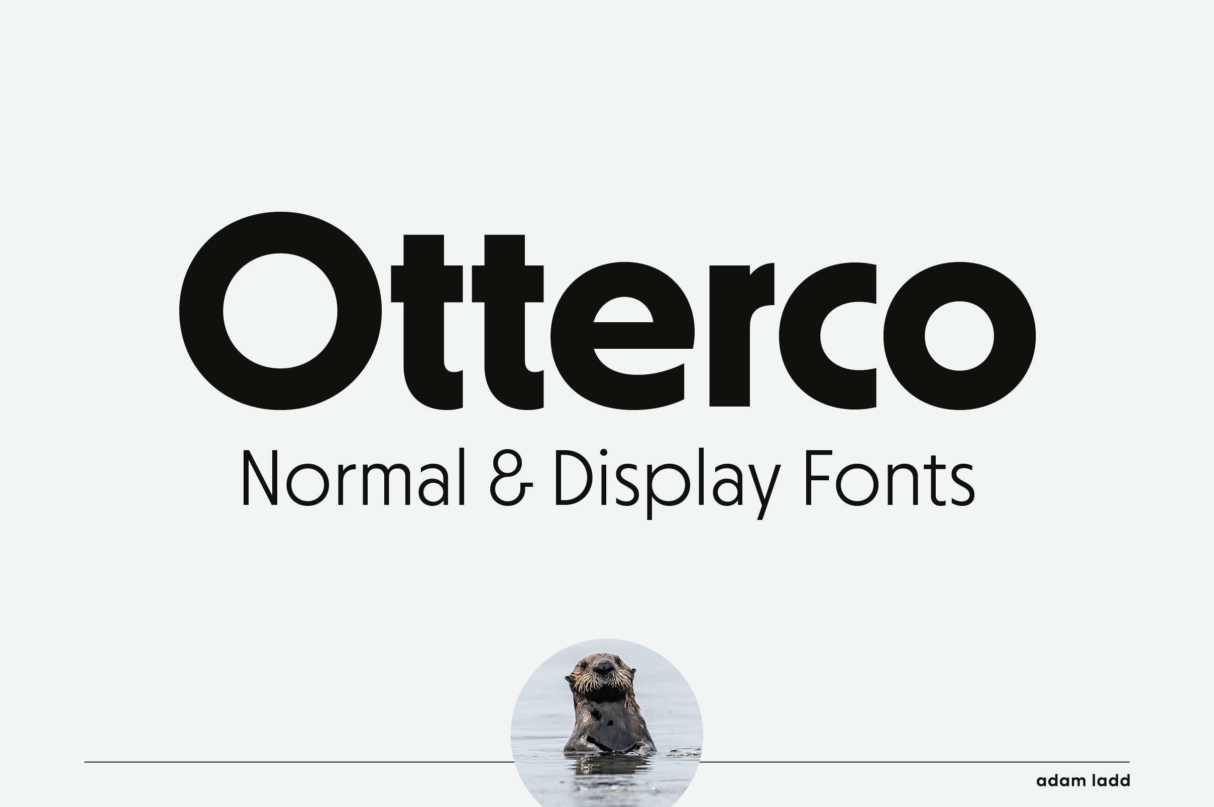 现代复古几何海报标题徽标logo设计无衬线英文字体素材 Otterco Font Family_img_2