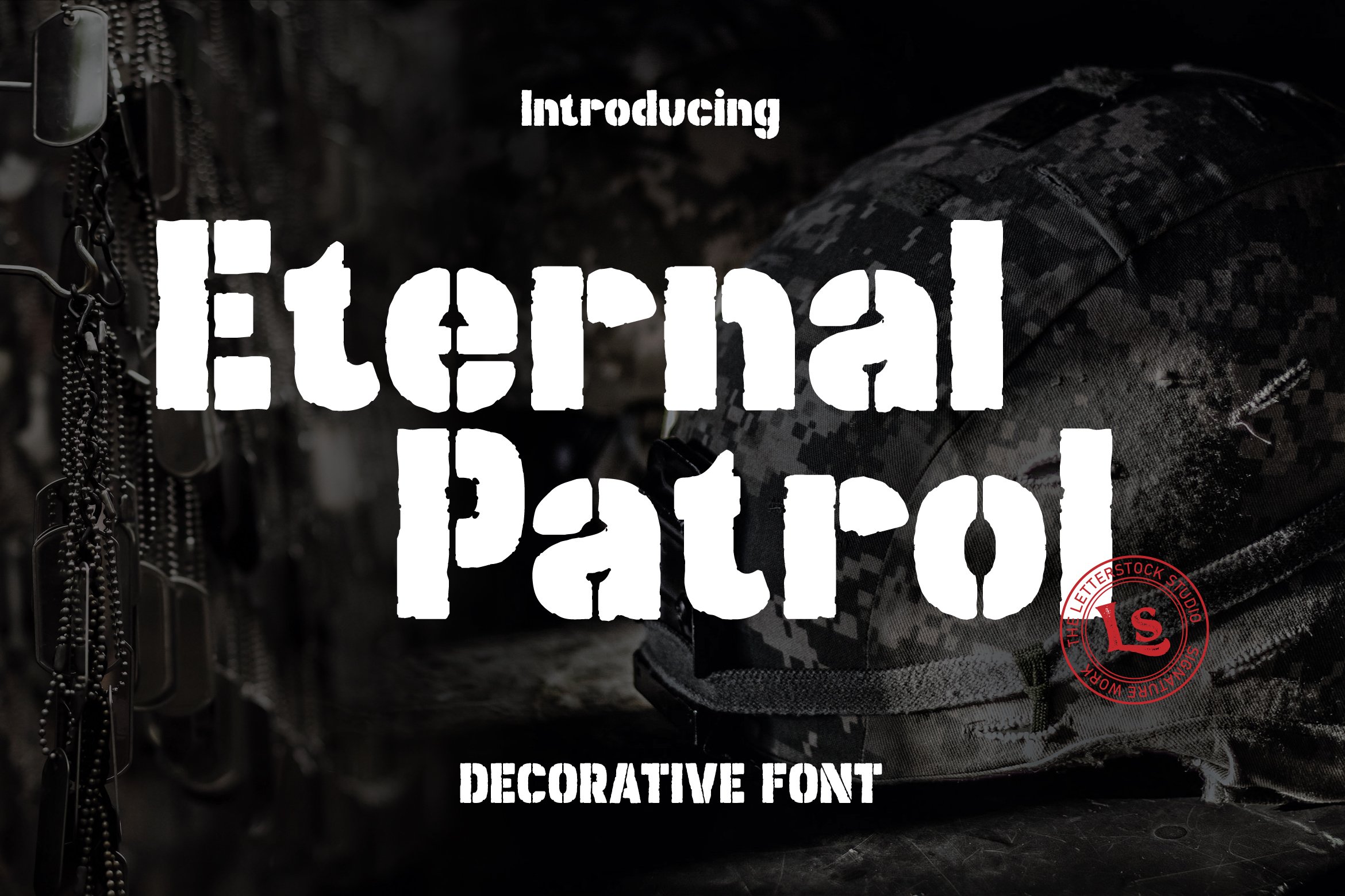 复古做旧海报标题徽标Logo粗体装饰英文字体素材 Eternal Patrol_img_2