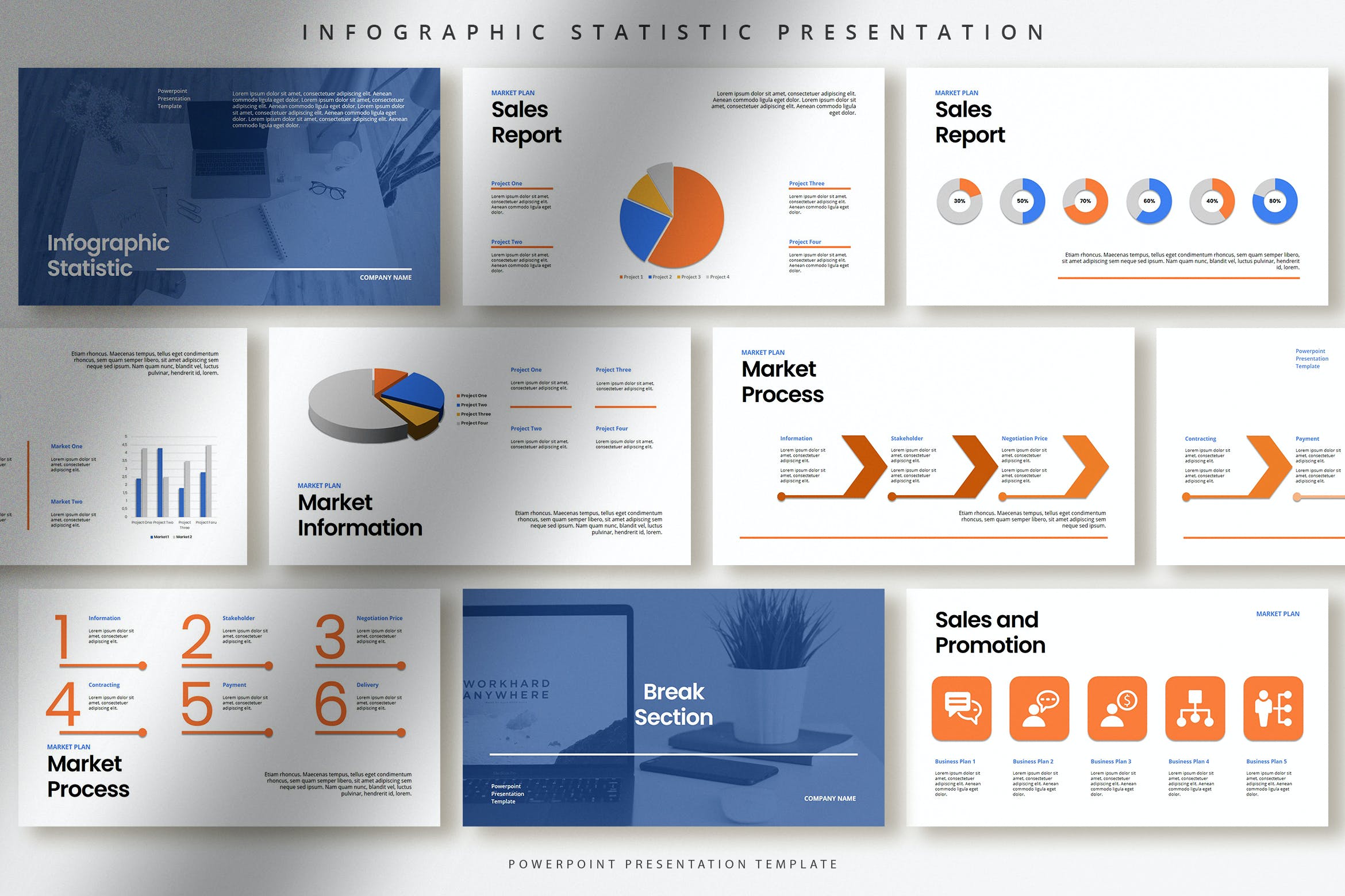 现代企业营销策划提案简报信息图表设计ppt模版 Professional Infographic Statistic Presentation_img_2