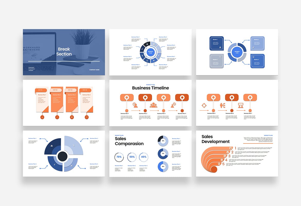 现代企业营销策划提案简报信息图表设计ppt模版 Professional Infographic Statistic Presentation_img_2