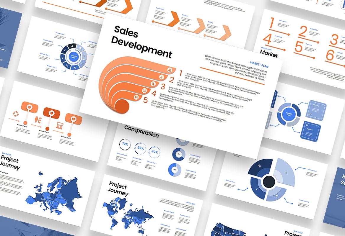 现代企业营销策划提案简报信息图表设计ppt模版 Professional Infographic Statistic Presentation_img_2