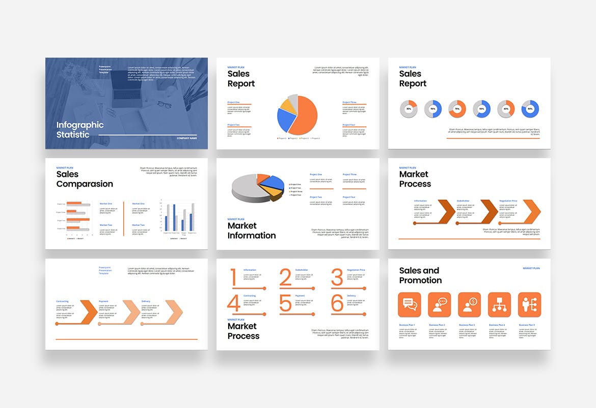 现代企业营销策划提案简报信息图表设计ppt模版 Professional Infographic Statistic Presentation_img_2