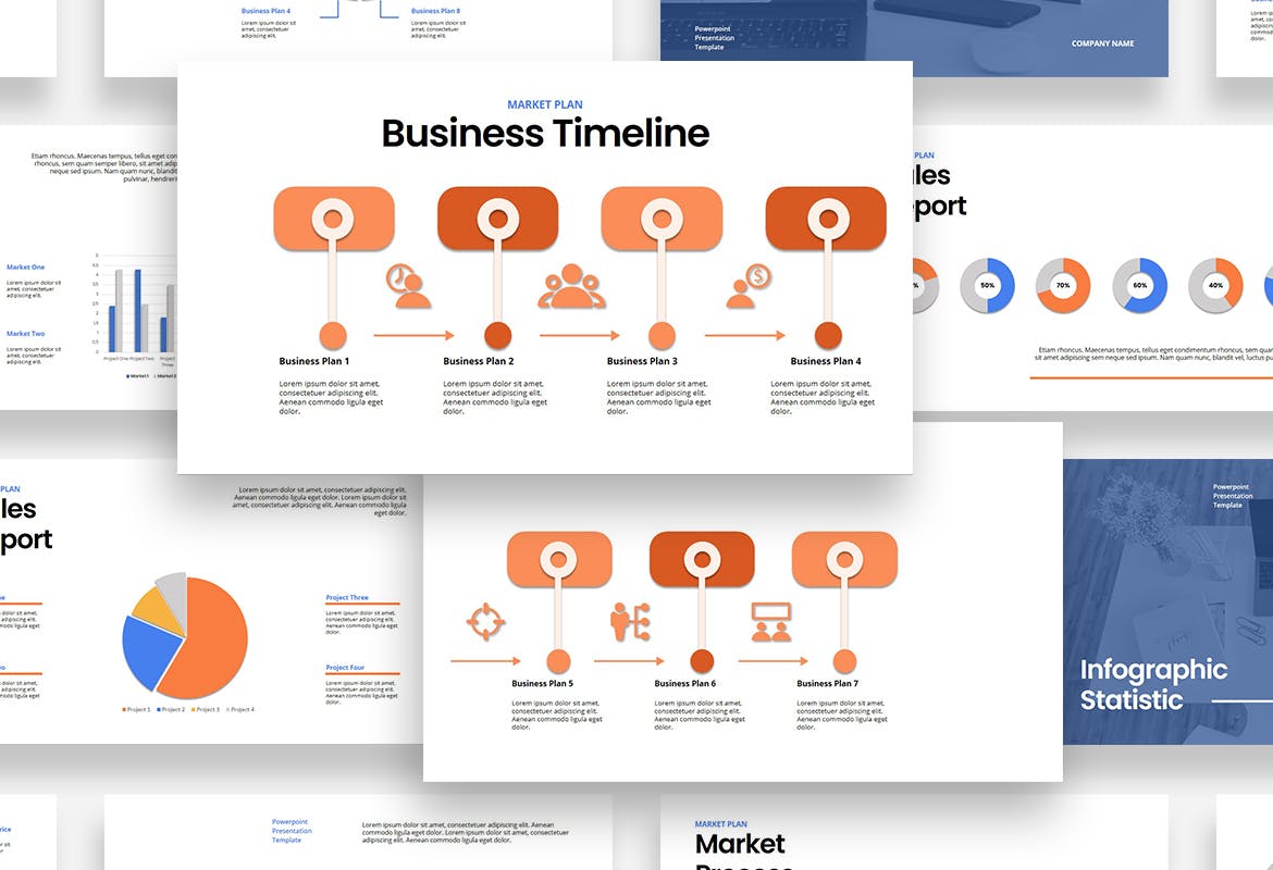 现代企业营销策划提案简报信息图表设计ppt模版 Professional Infographic Statistic Presentation_img_2