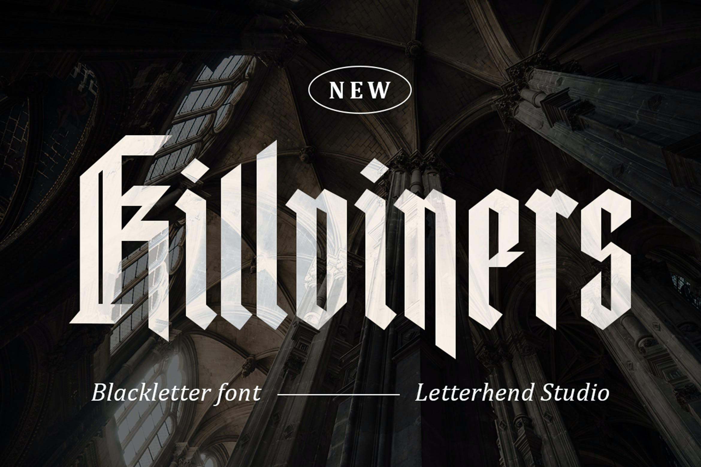 现代时尚服装标题徽标logo设计装饰性英文字体素材 Killviners - Modern Blackletter Font_img_2