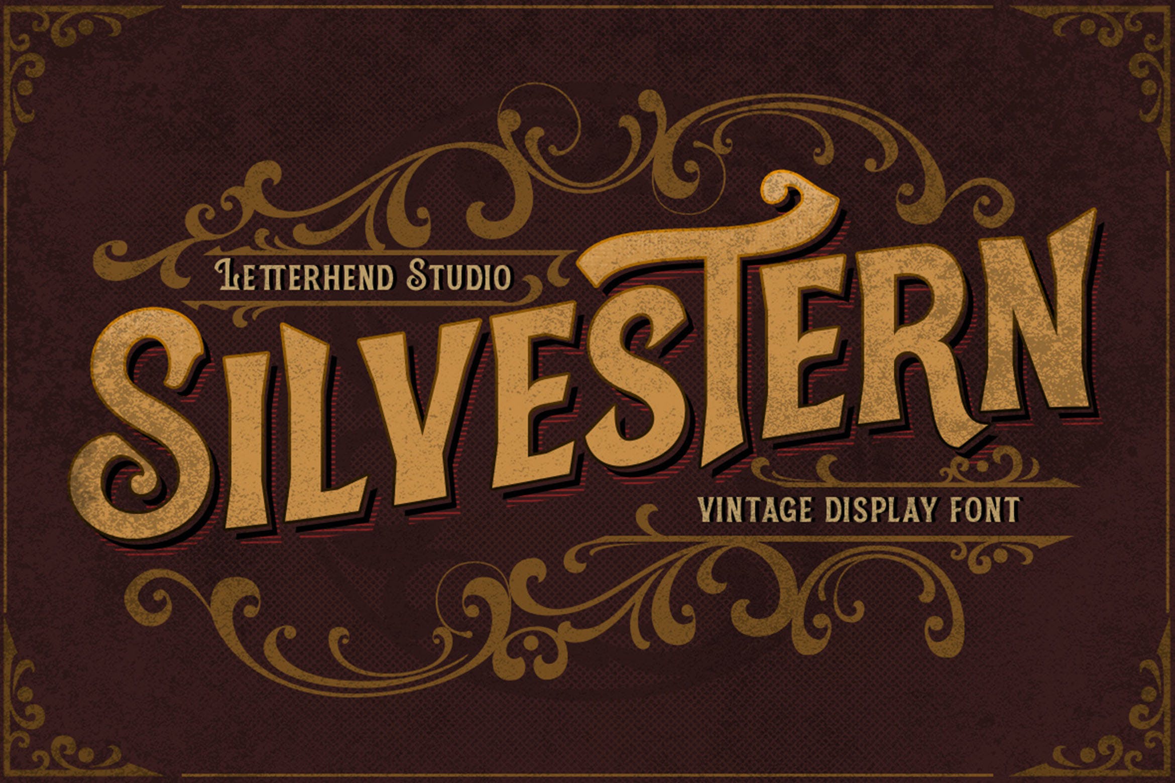 复古奢华杂志标签时装设计衬线英文字体素材 Silvestern - Vintage Display Font_img_2