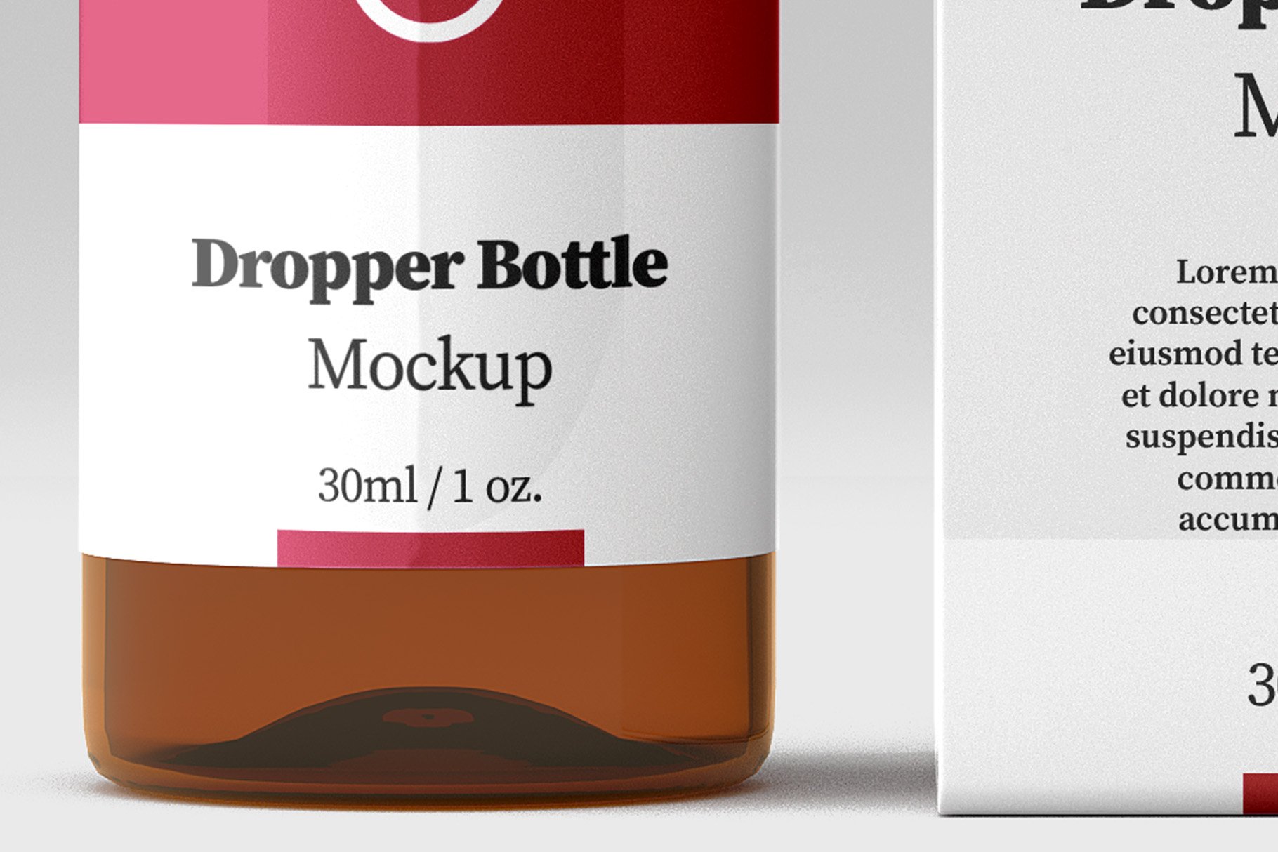 9款化妆品滴管瓶包装盒设计贴图样机模板 Dropper Bottle Mockup v.2 - 9 views_img_2