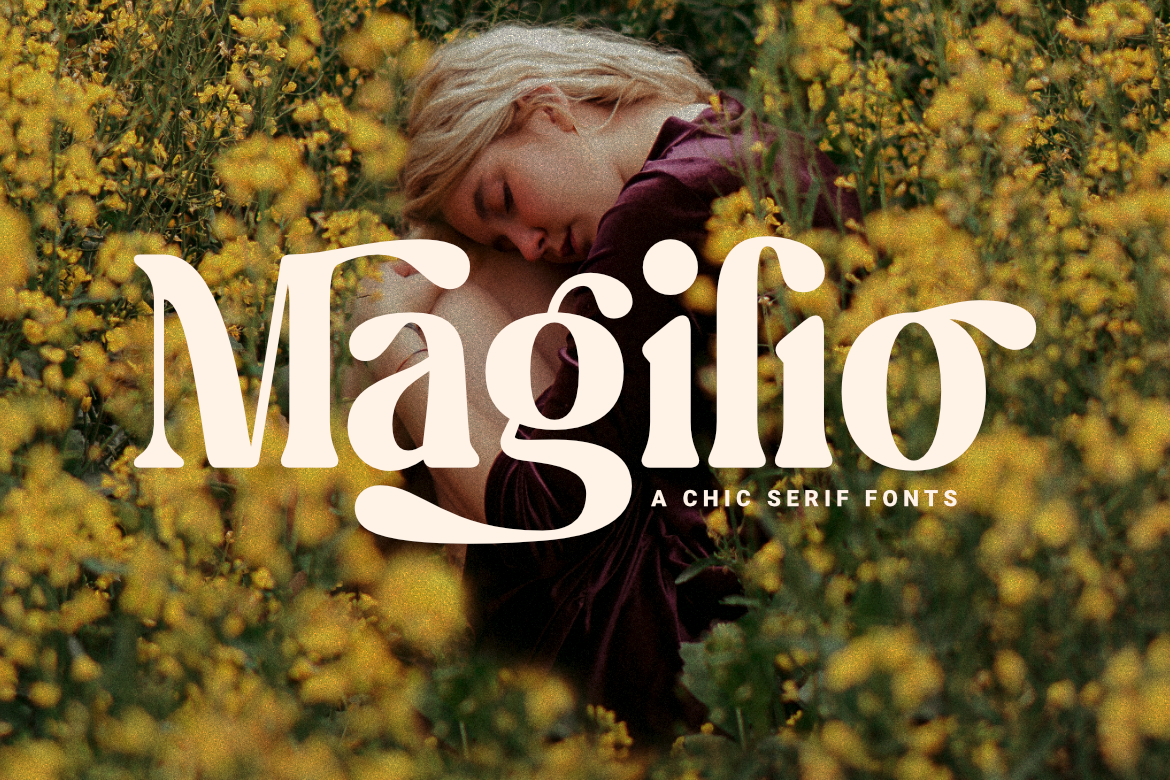 优雅复古海报画册杂志Logo标题英文装饰字体设计素材 Magilio - A Chic Serif Fonts_img_2