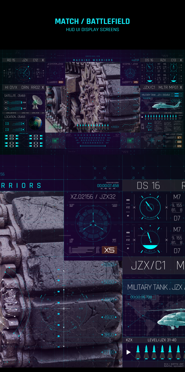 450+科技感医疗军事科幻HUD UI界面元素动画AE模板素材 Videohive - HUD UI Pro Pack_img_2