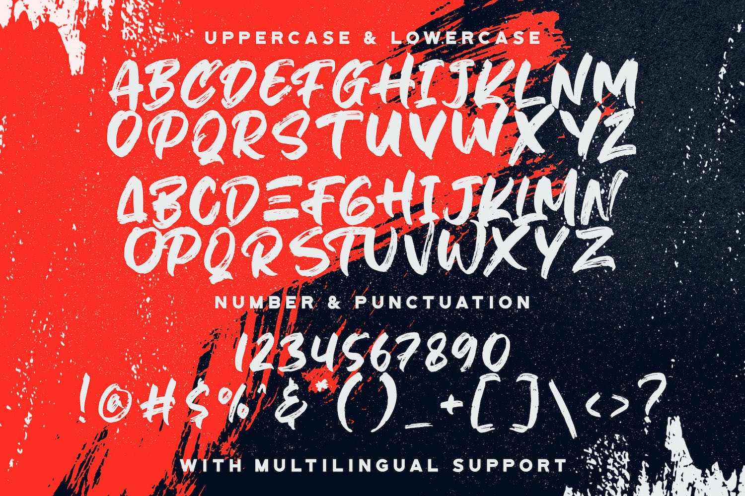 时尚奢华杂志海报徽标logo设计装饰性纹理画笔字体素材 Hiruzen Exists - Textured Brush Font_img_2