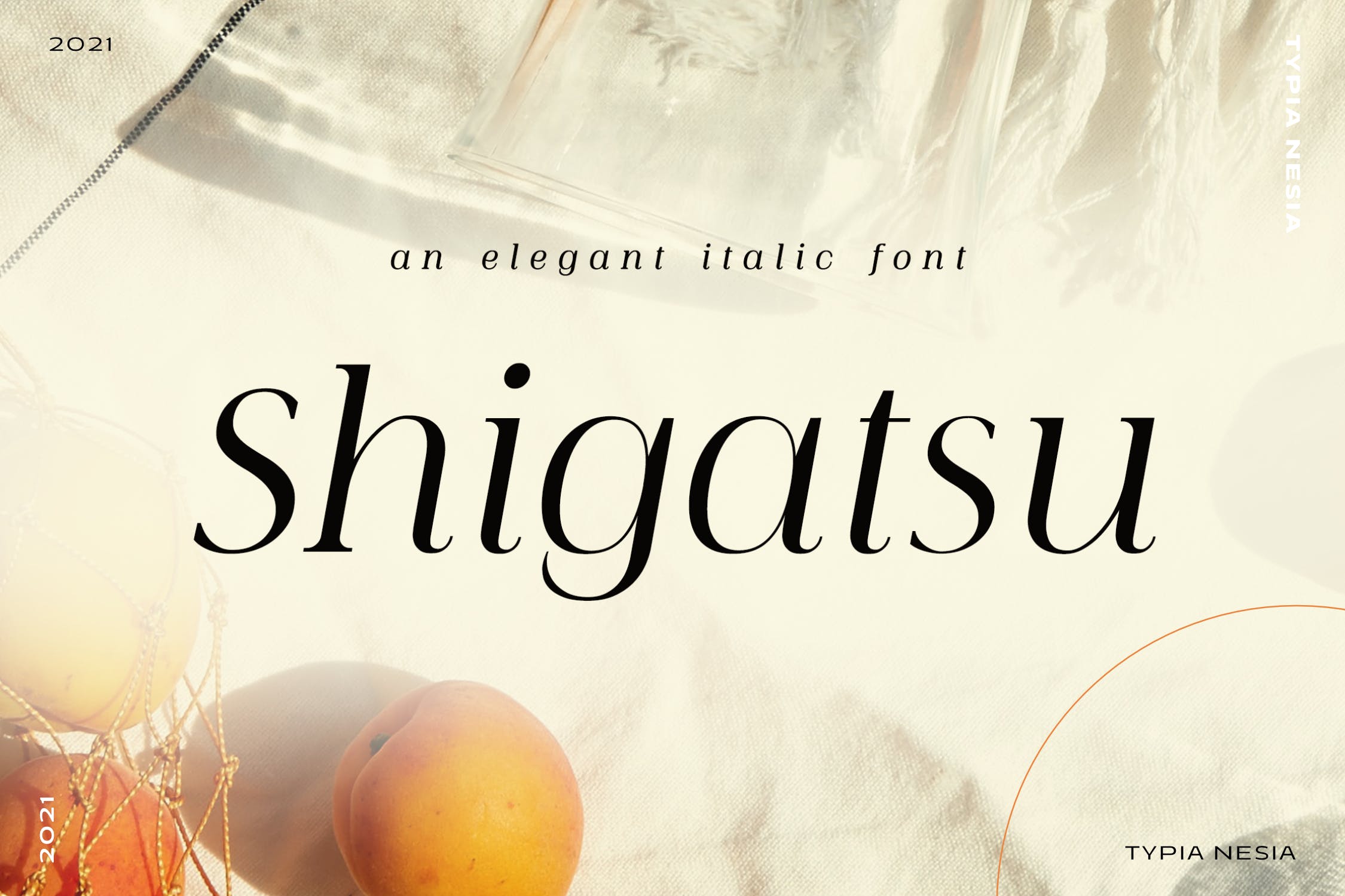 优雅奢华杂志品牌徽标logo设计衬线英文字体素材 Shigatsu - Elegant Beauty Italic Serif Font_img_2