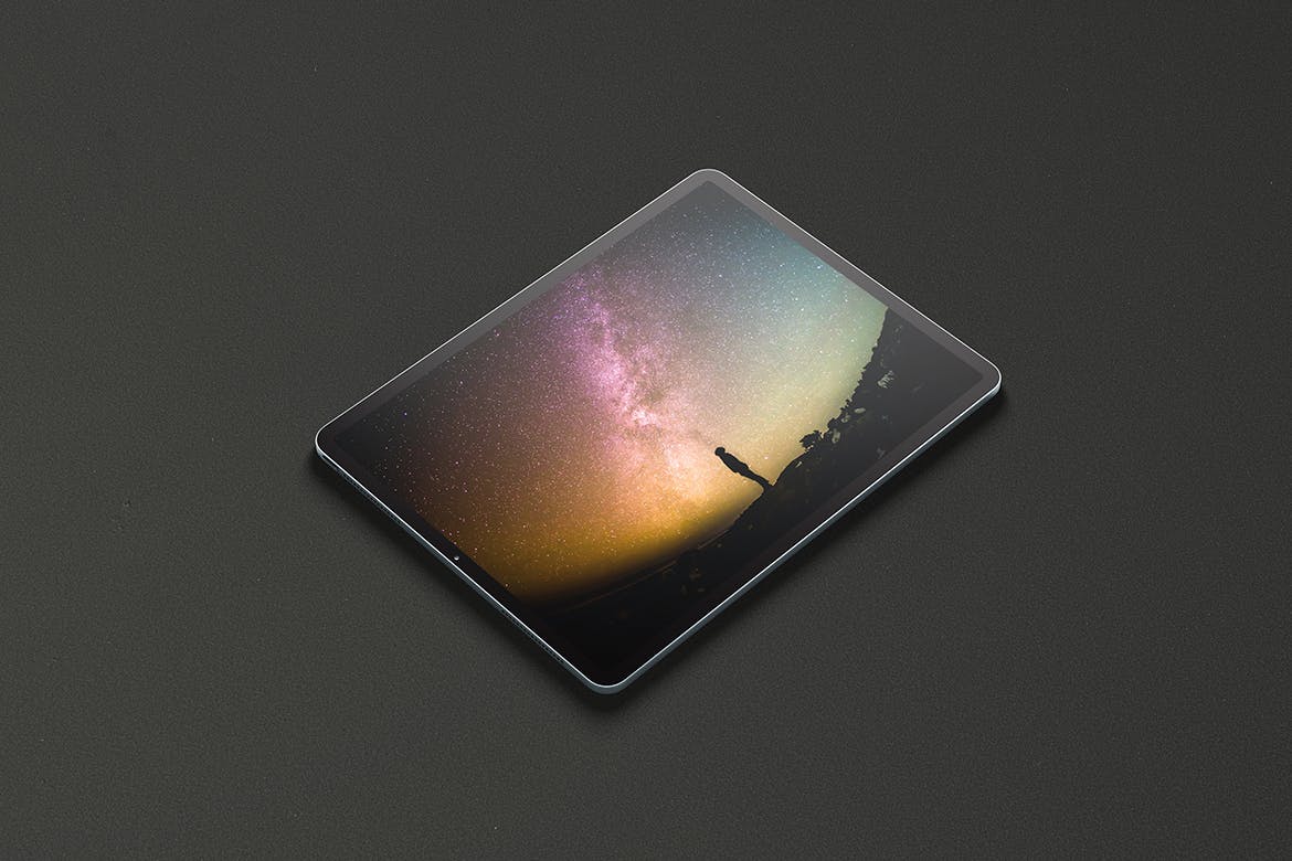 12款逼真iPad Pro平板电脑屏幕样机模板 iPad Pro Tablet Screen Mockup_img_2