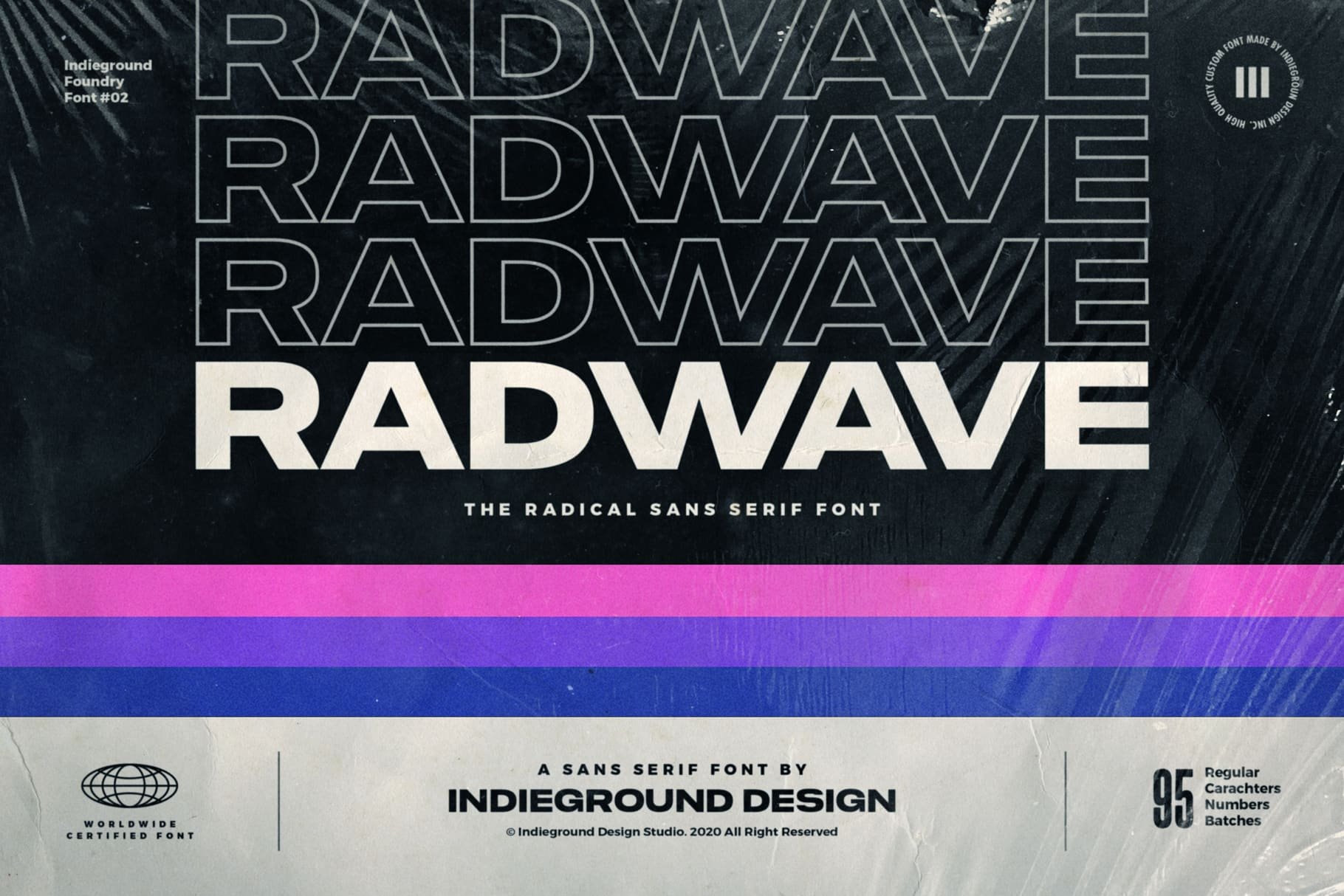 现代时尚宽体海报标题徽标Logo设计无衬线英文字体素材 Radwave Font_img_2