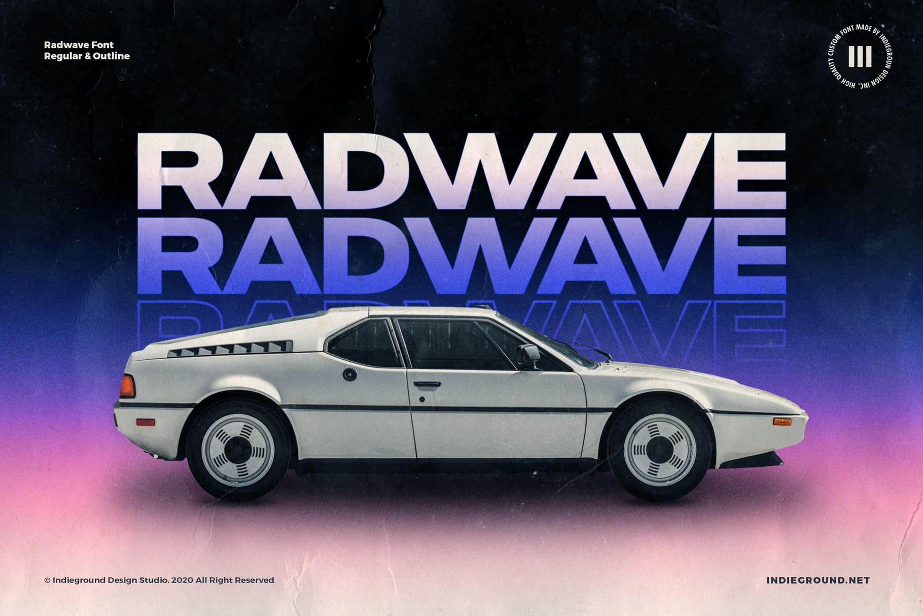 现代时尚宽体海报标题徽标Logo设计无衬线英文字体素材 Radwave Font_img_2