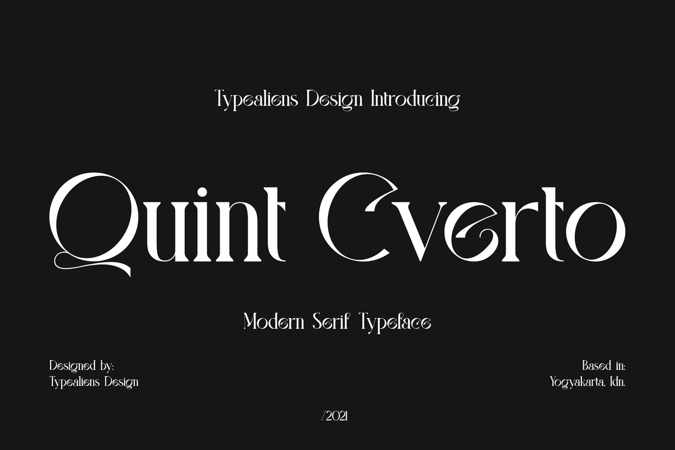 现代独特社交媒体徽标logo设计衬线英文字体素材 Quint Cverto_img_2