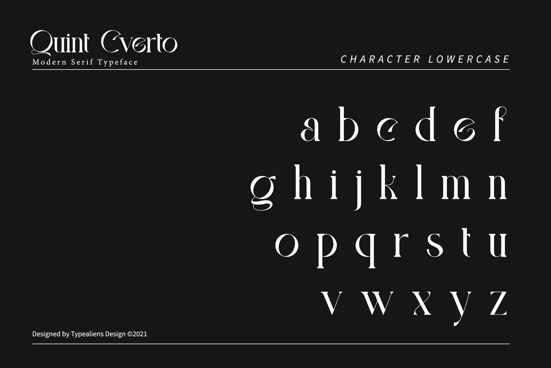 现代独特社交媒体徽标logo设计衬线英文字体素材 Quint Cverto_img_2